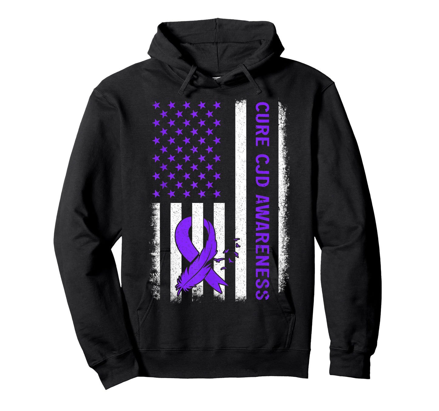 American Flag Cure CJD Awareness Survivor Fighter Women Kids Men T-Shirt