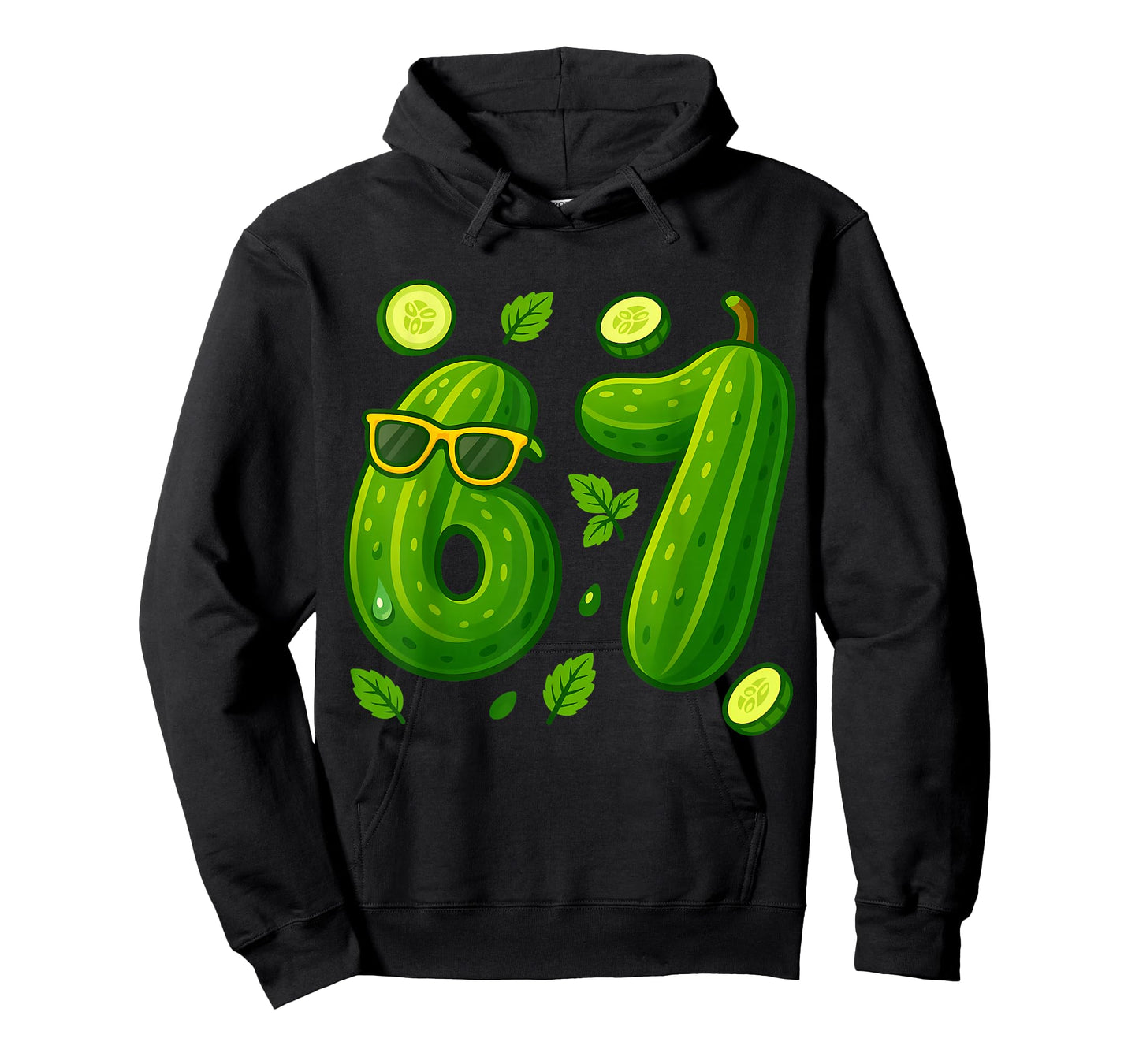 67 Meme Pickle Funny Six Seven Cucumber 6 7 Gen Alpha Slang T-Shirt