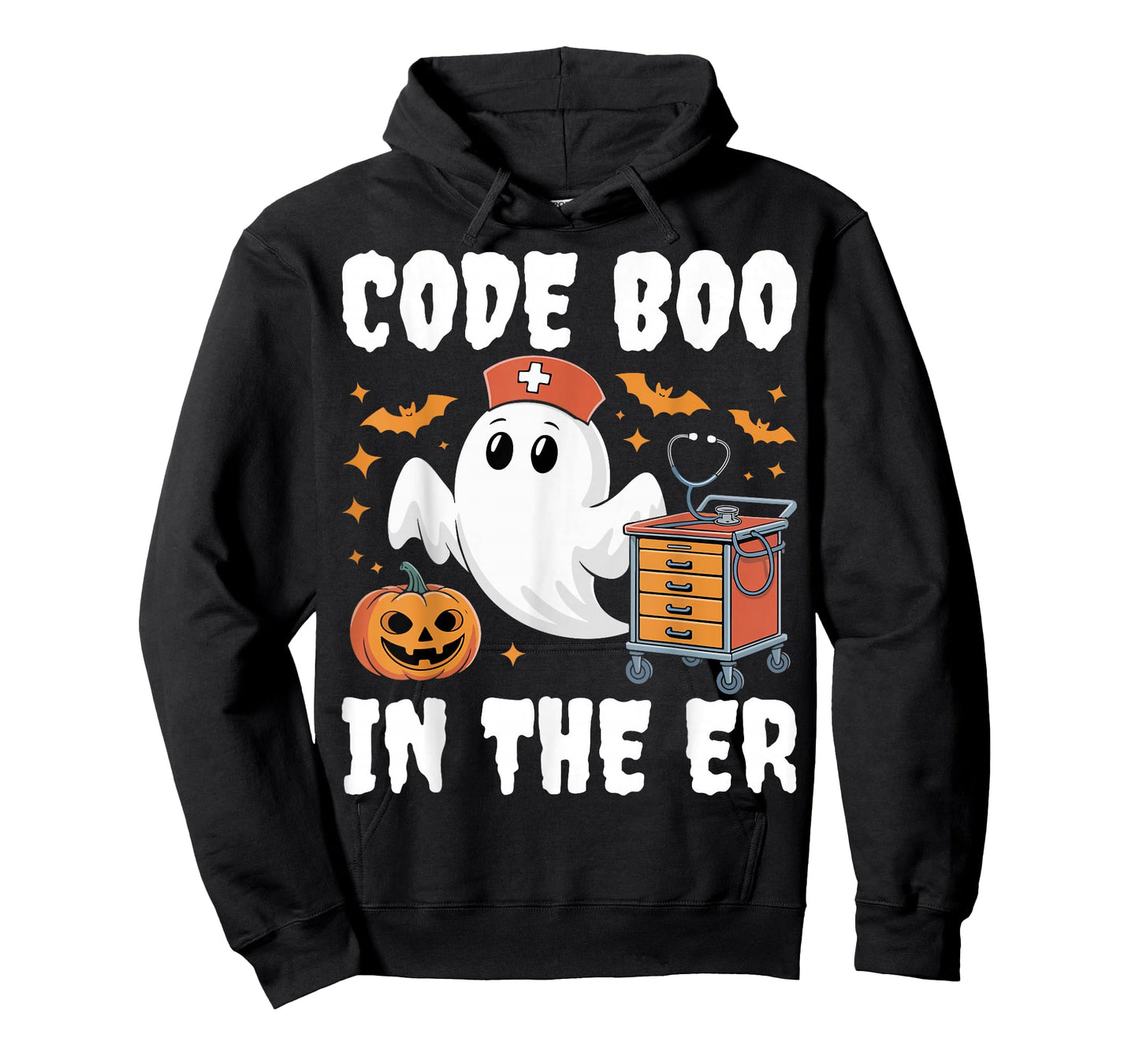 Code Boo In The ER Emergency Room Nurse Spooky Halloween T-Shirt