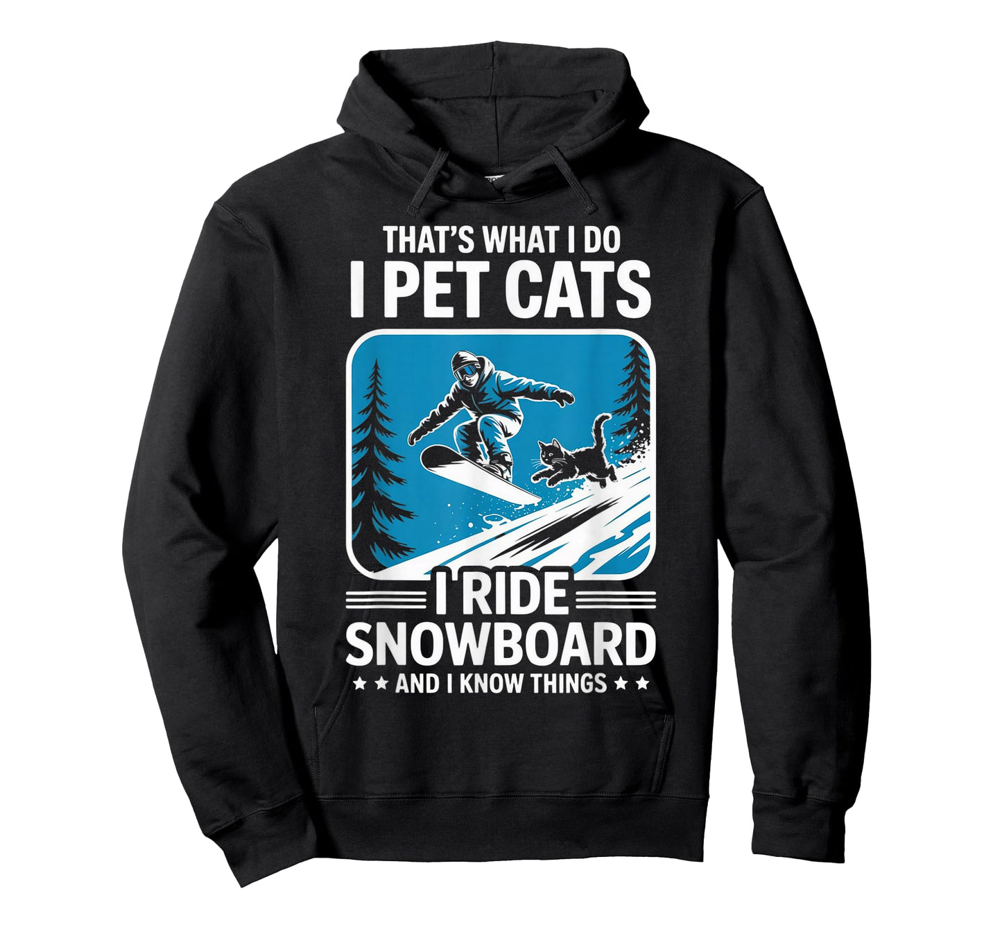 Pet Cats Ride Snowboard Cat Kitten Snowboarding Snowboarder T-Shirt