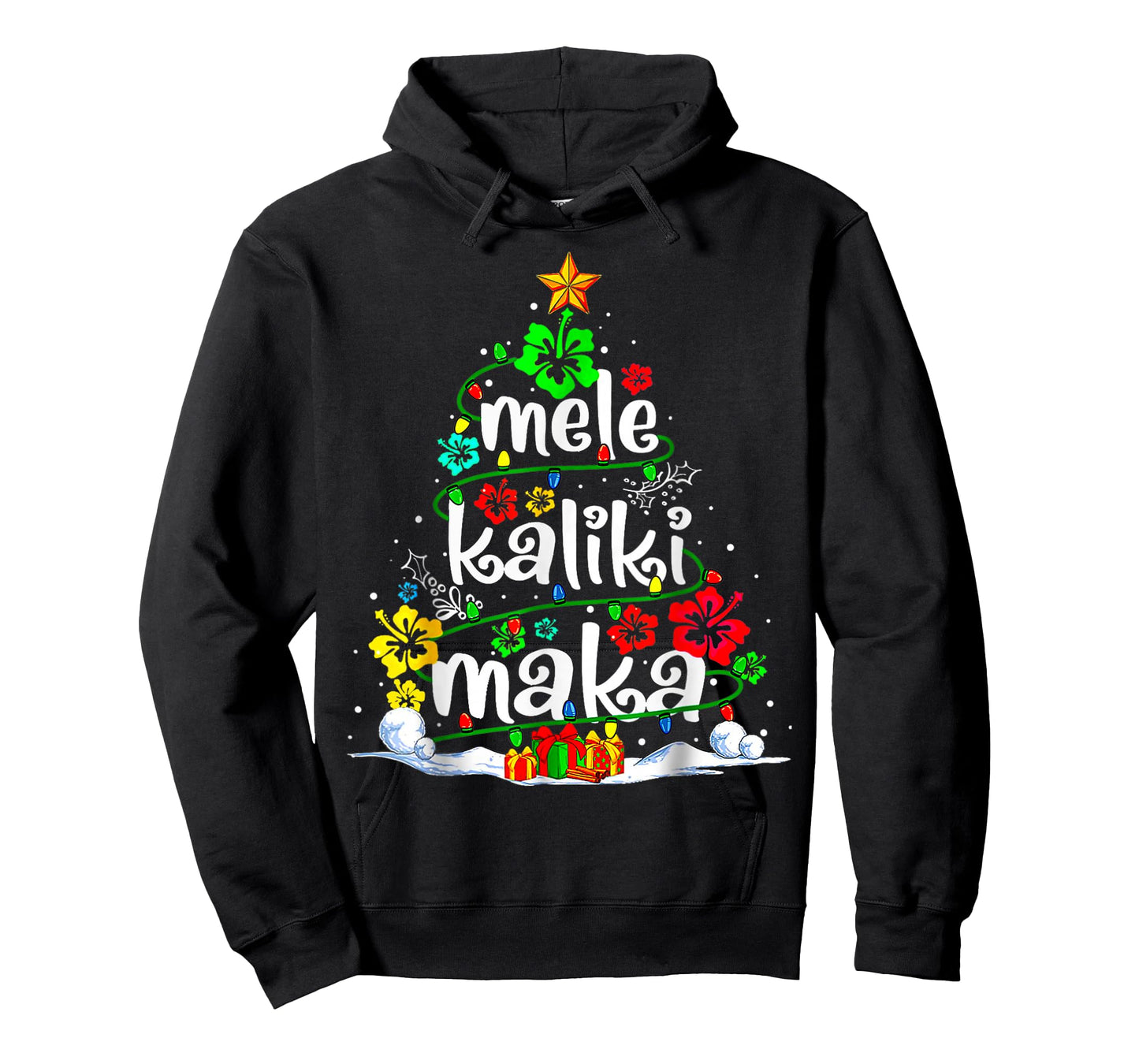 Mele Kalikimaka Tropical Christmas Hawaiian Santa Xmas Tree T-Shirt
