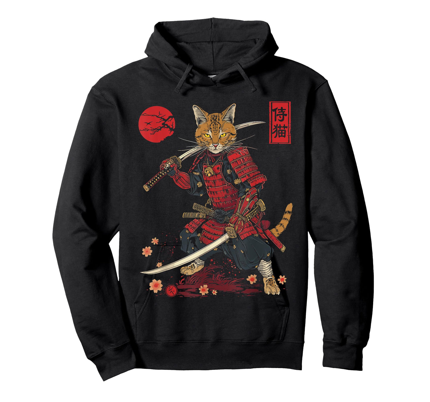 Samurai Cat, Japanese Cat Art Aesthetic, Cat Lover T-Shirt