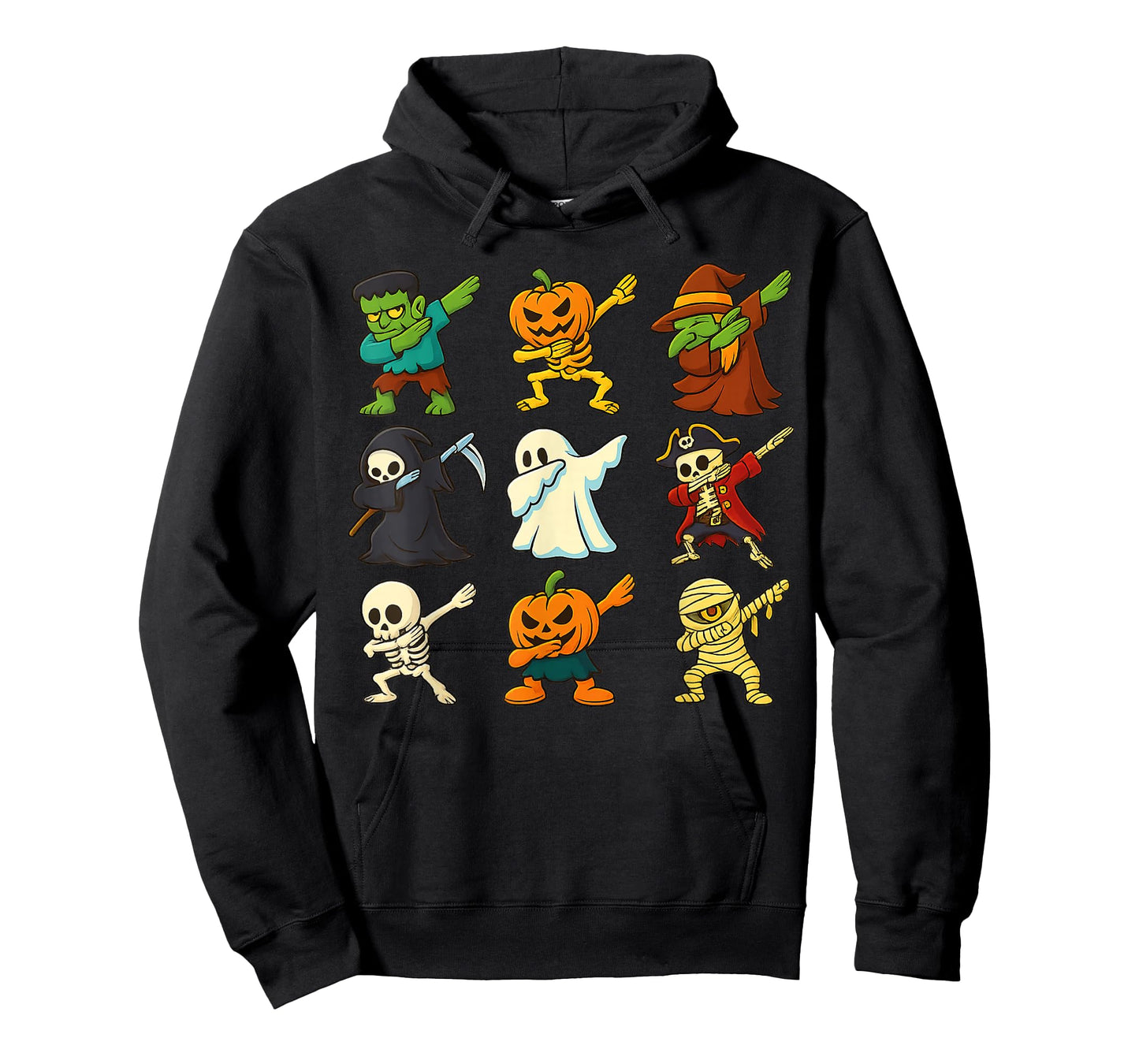Dabbing Halloween Skeleton Pumpkin Ghost Scary Vampire T-Shirt