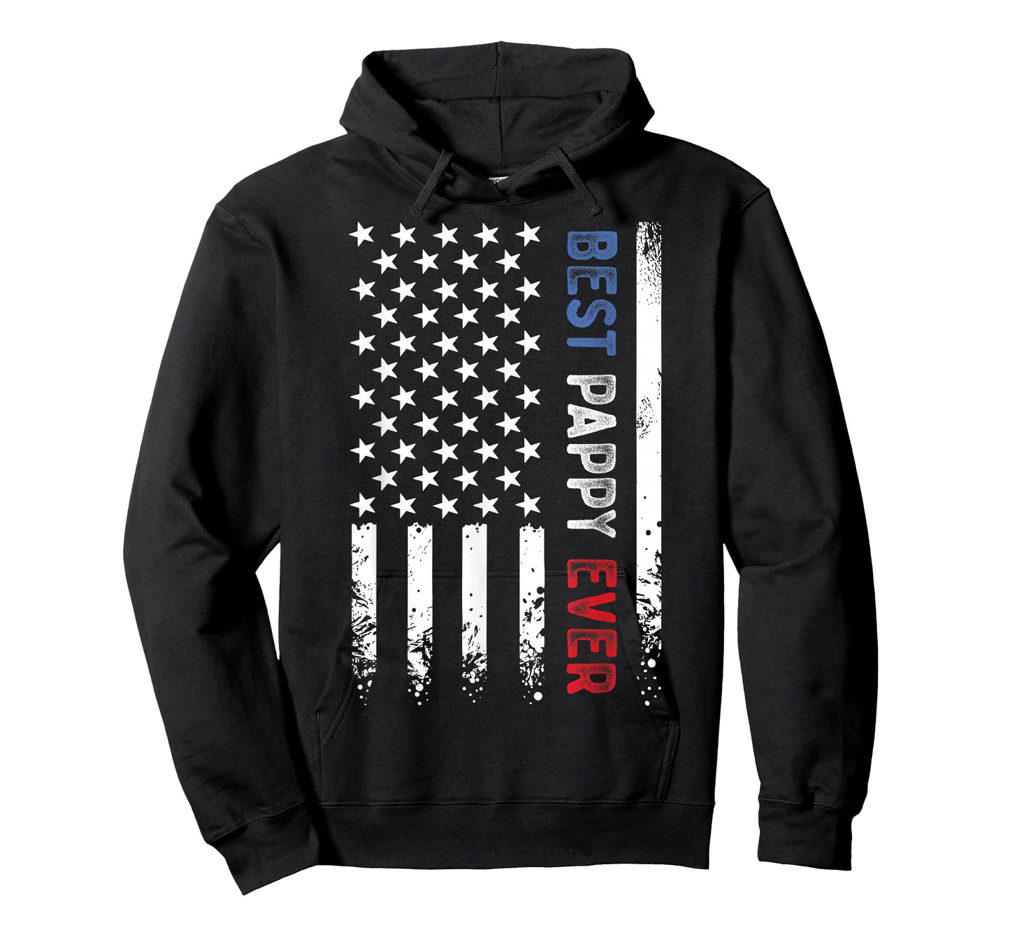 Father's Day Best Pappy Ever American Flag Distressed T-Shirt