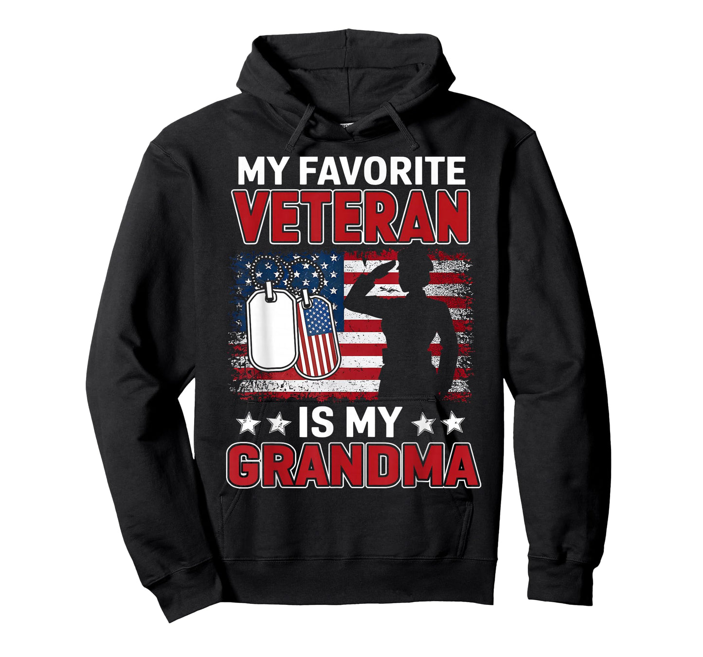 My Favorite Veteran Is My Grandma Usa Flag Veterans Day T-Shirt