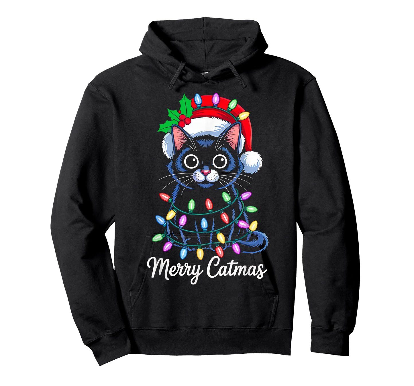 Merry Catmas Santa Christmas Cat Kitten Funny Xmas Pajamas T-Shirt