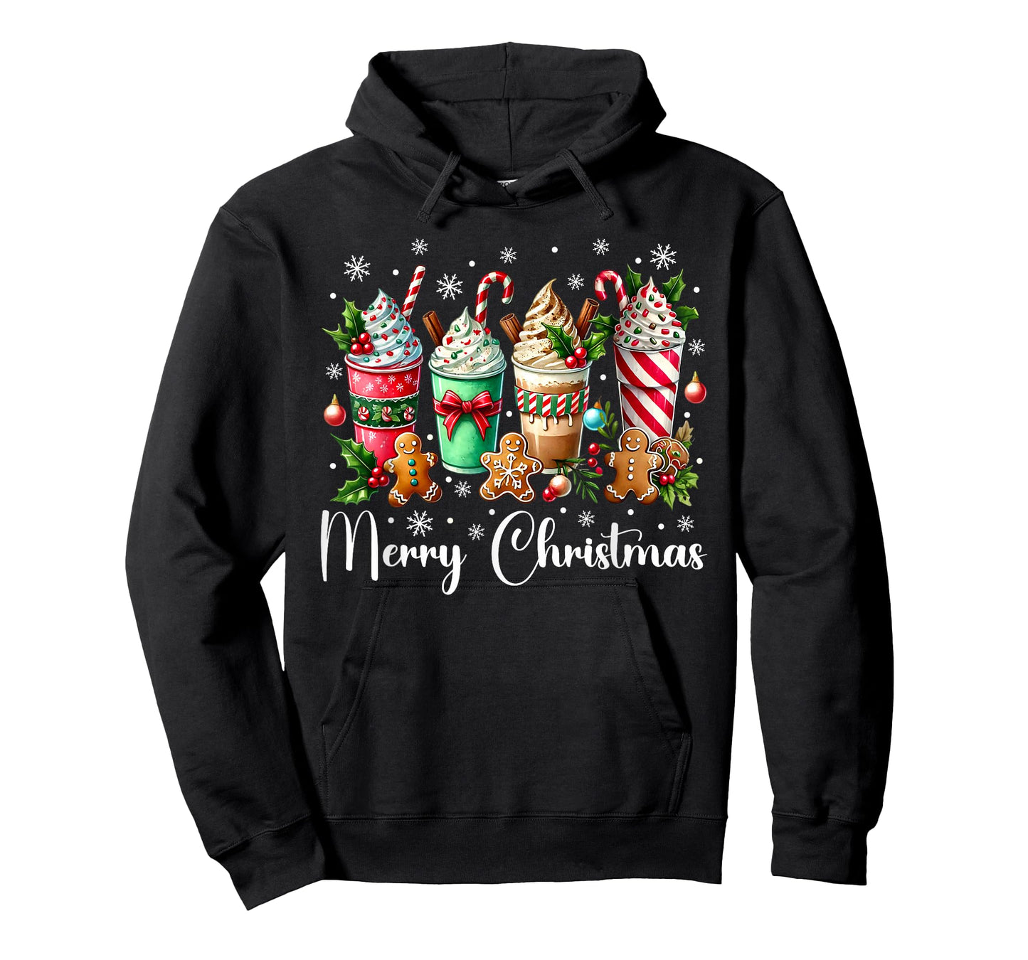 Christmas Pajamas Gingerbread Christmas Coffee Hot Cocoa T-Shirt