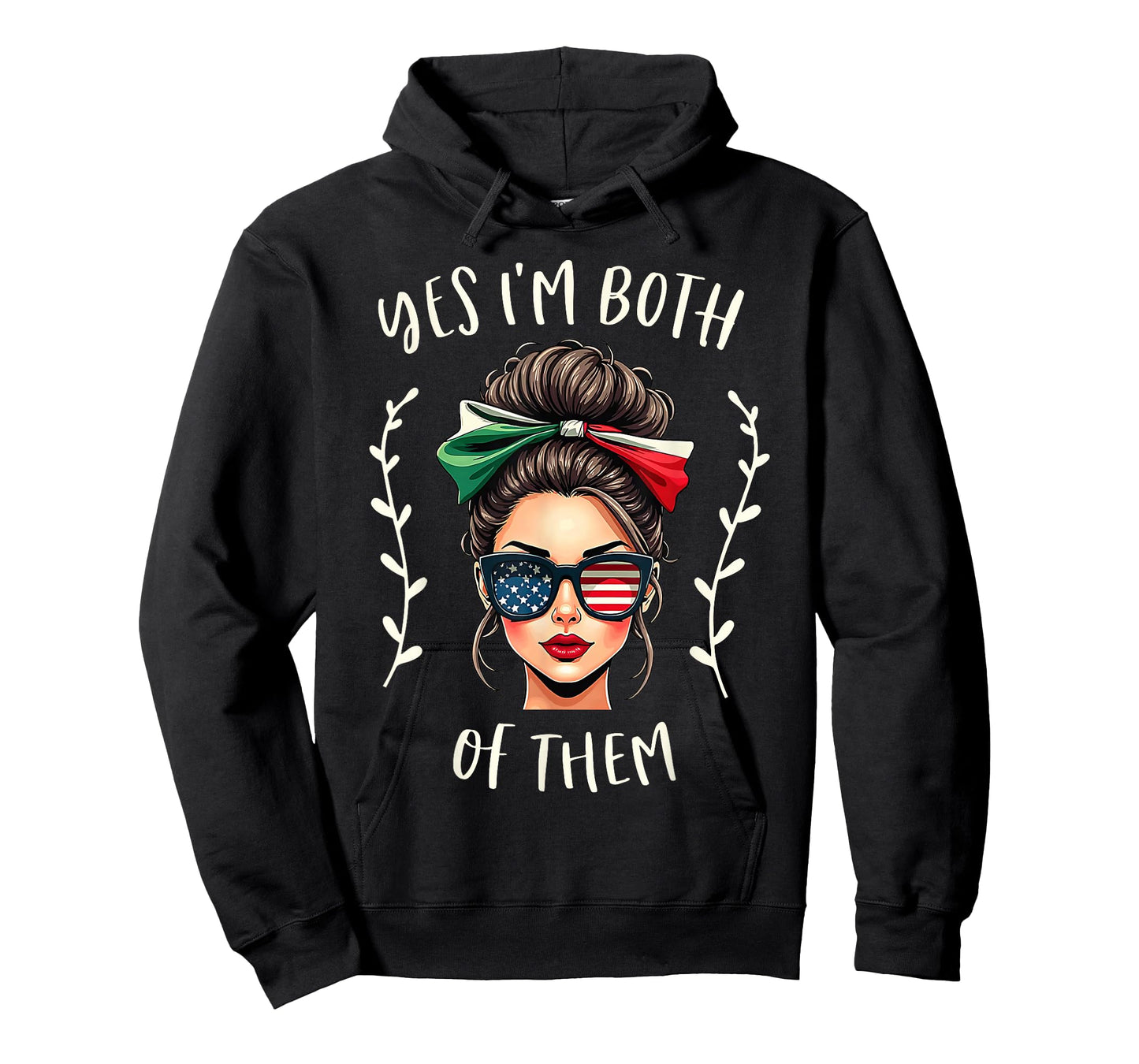 Half Mexican American Yes I'm Both of Them Mexico USA Flag T-Shirt