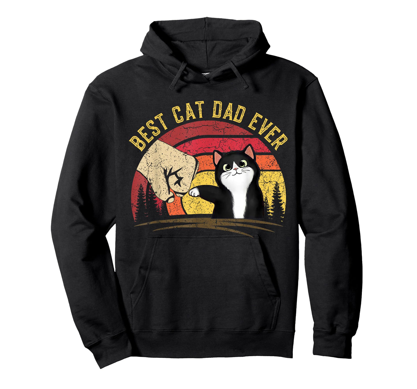 Cat Daddy Father's Day Cat Dad, Retro Best cat Dad Ever T-Shirt