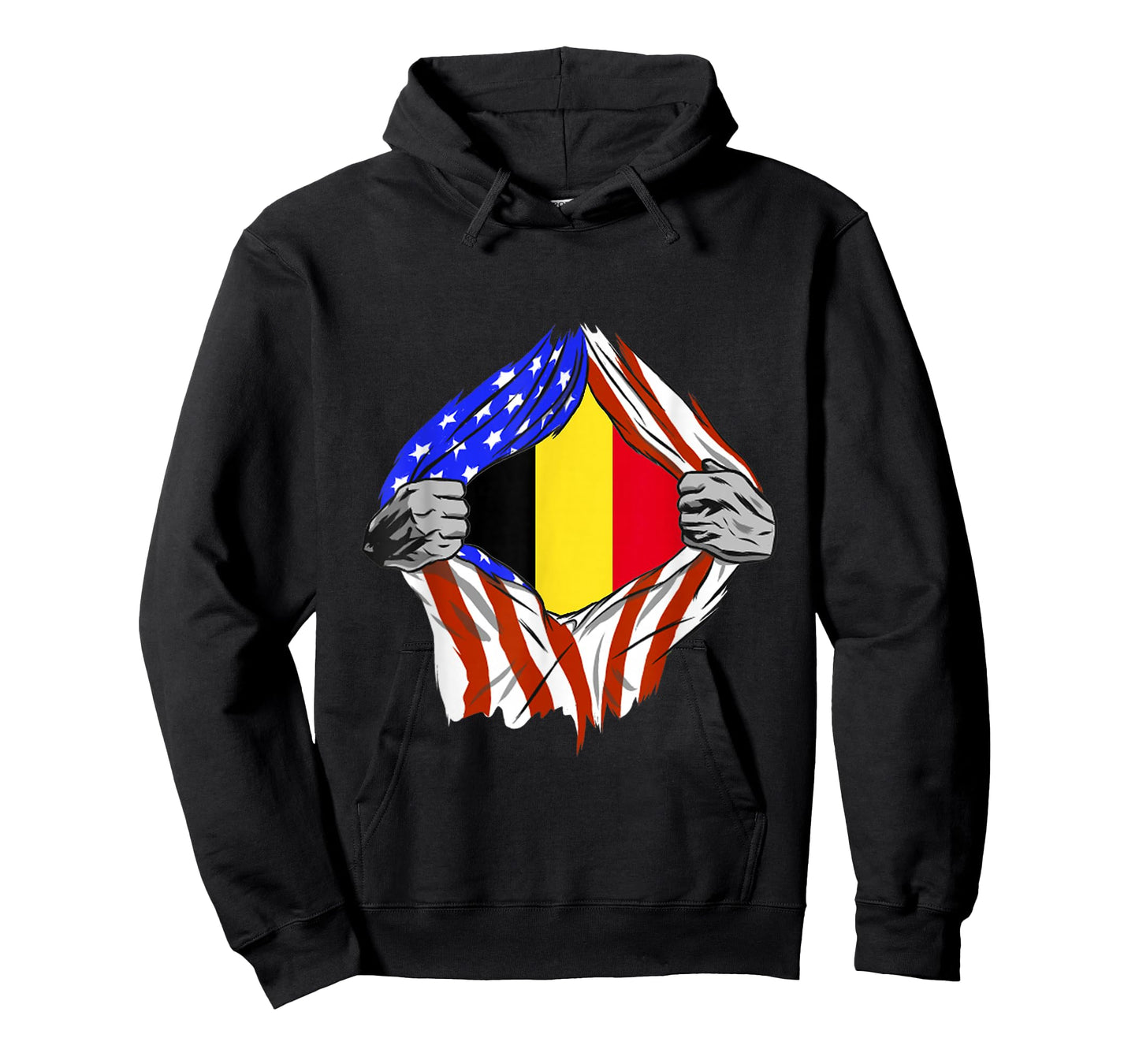 Belgium Flag Chest America USA Belgian Pride Belgian Roots T-Shirt