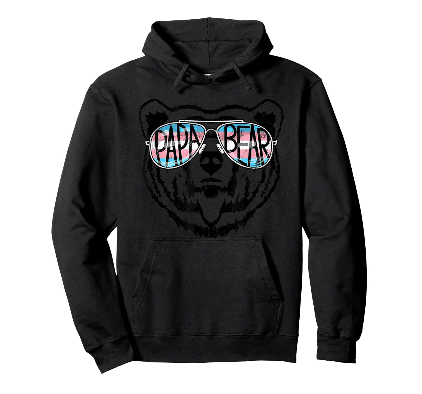 Mens Trans Papa Bear Pride Proud Dad Ally Transgender Rainbow T-Shirt