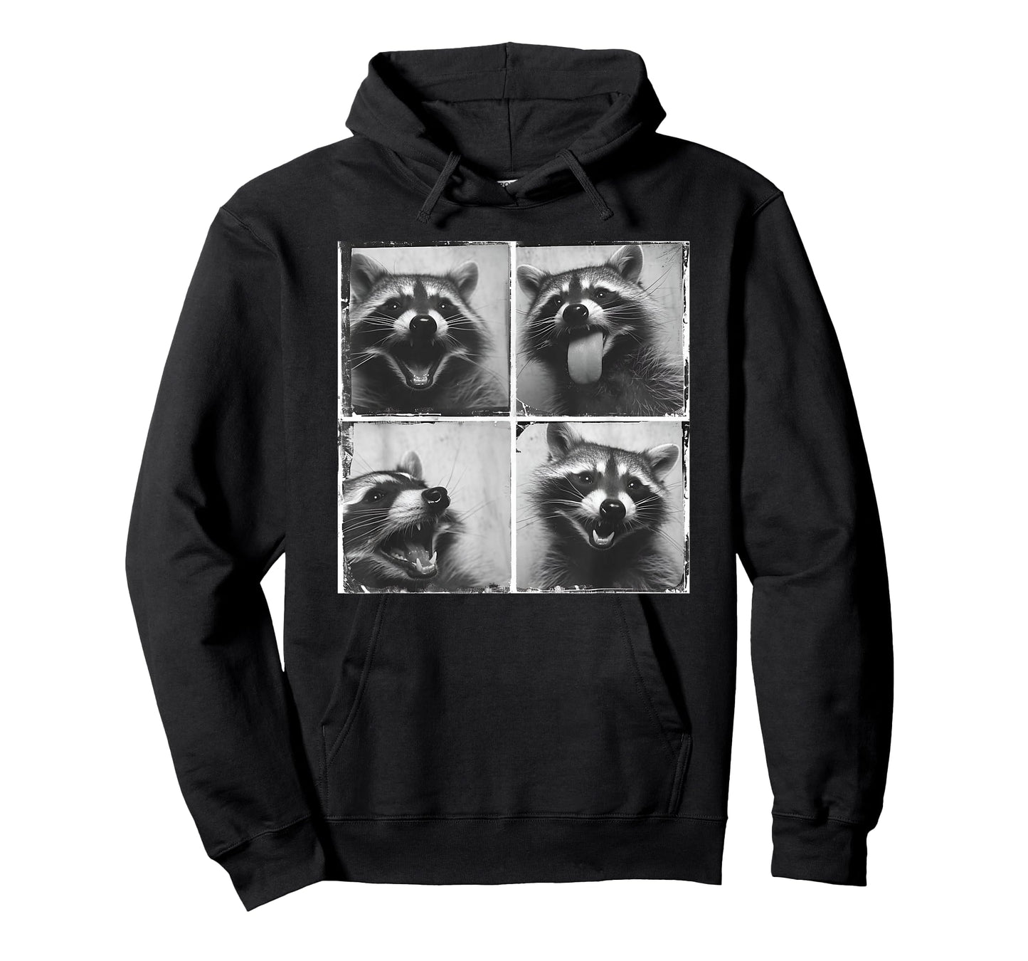 Vintage Raccoon Face Portrait Weird Animal Photobooth T-Shirt