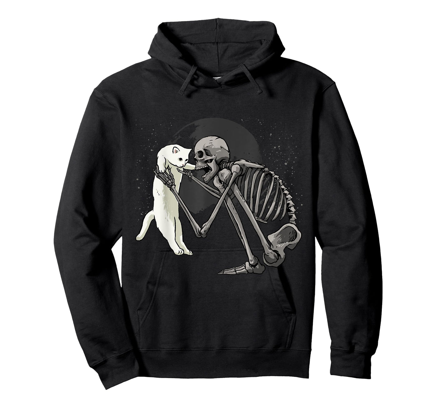Halloween Skeleton Cat Shirt Funny Skeleton Holding Cat Pet Men Women Kids T-Shirt