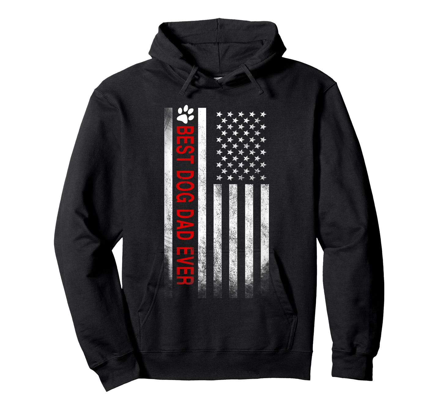 Best Dog Dad Ever American Flag Gift for Best Father T-Shirt