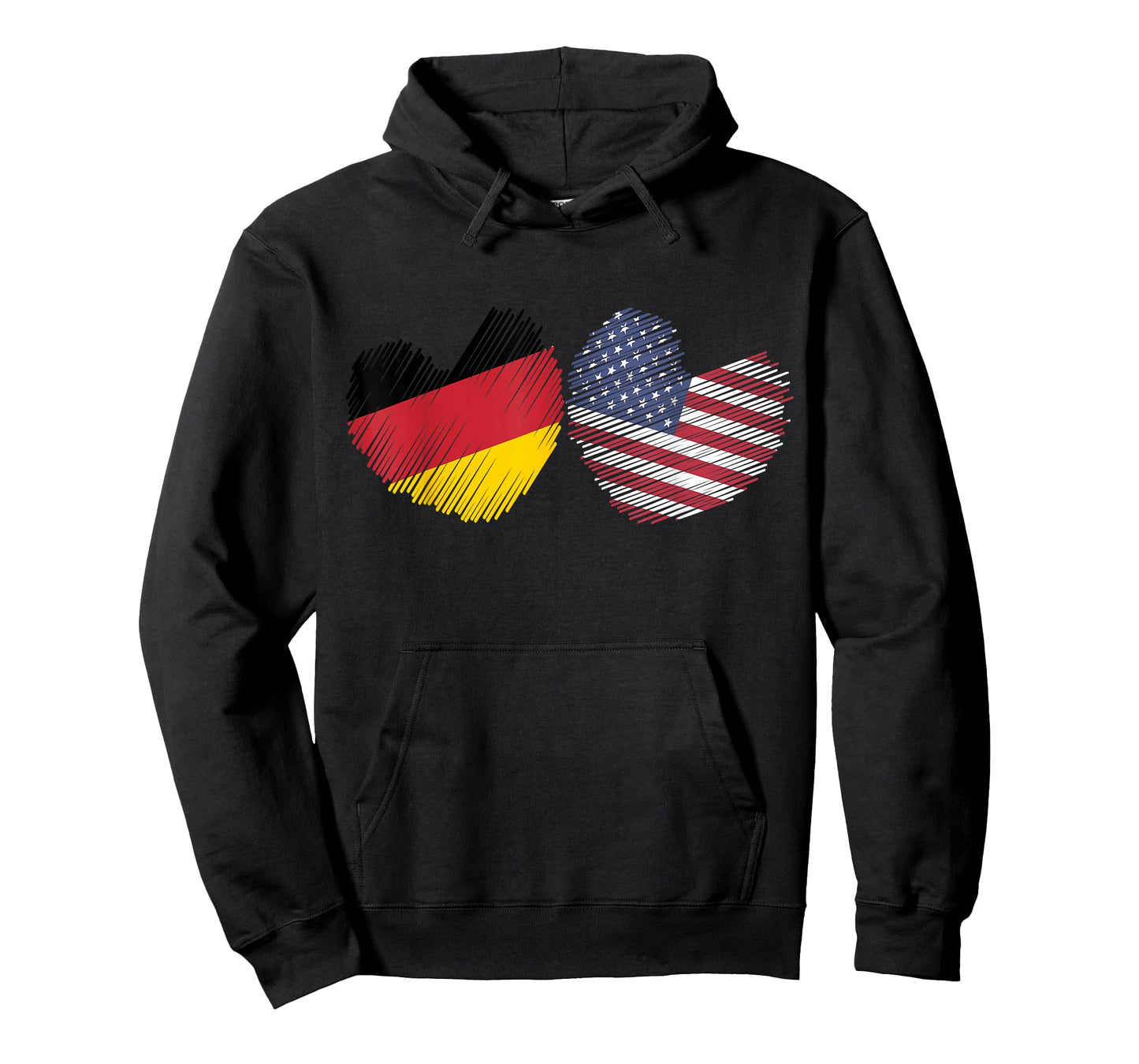 Germany USA Heart German Flag American Flag Grunge Heart T-Shirt