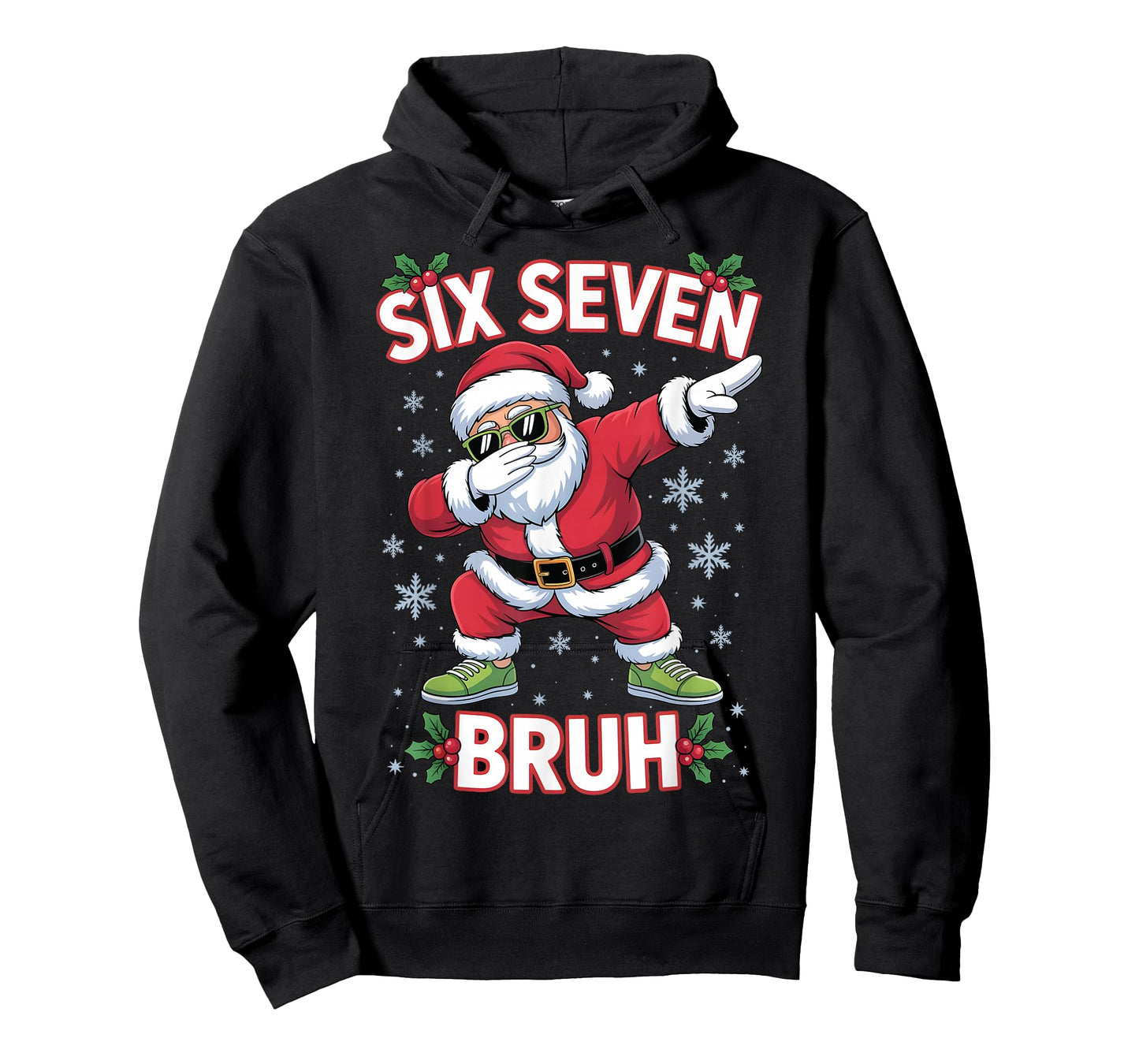 Funny Six Seven Bruh 67 Christmas Santa Dabbing Xmas Boy Kid T-Shirt