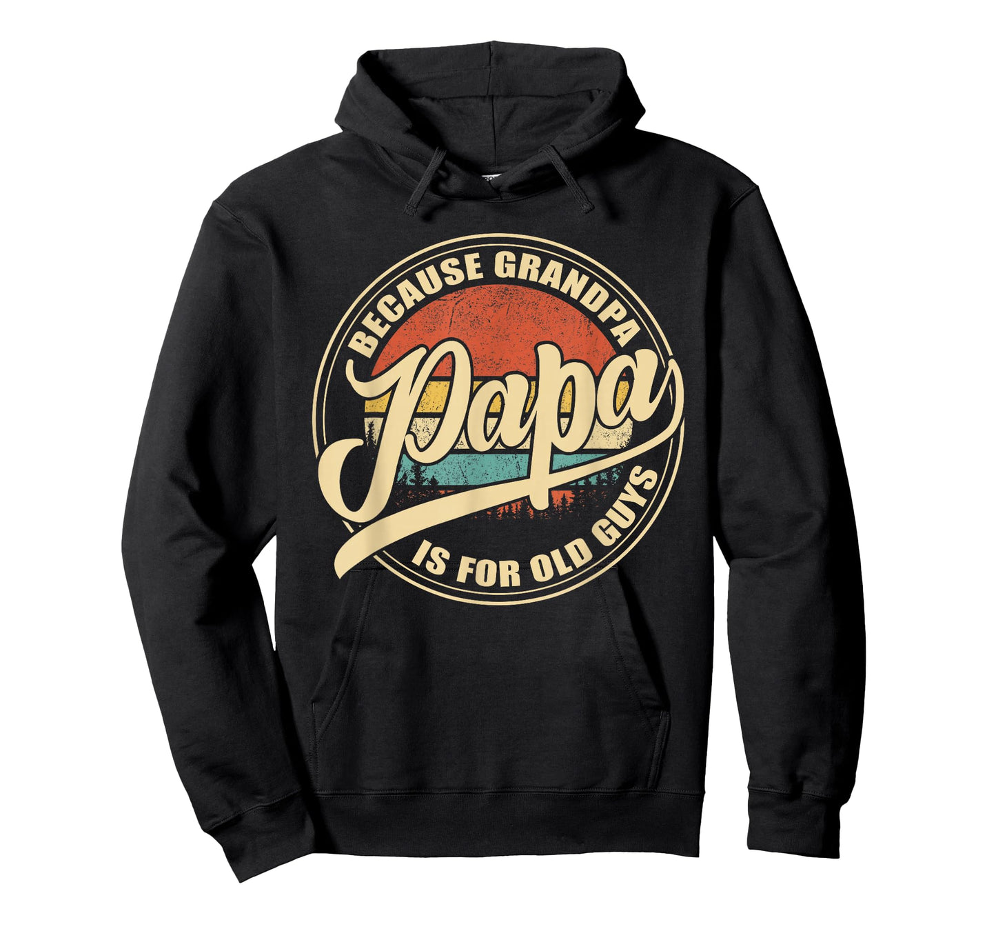 Papa because Grandpa is for old Guys Vintage Retro Sunset T-Shirt