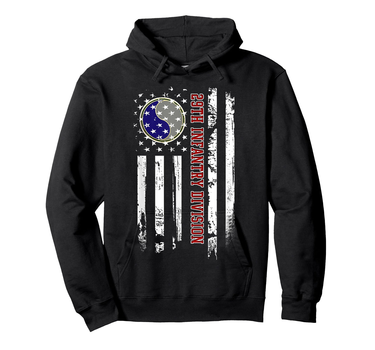 29th Infantry Division Veteran USA Flag Veterans Day Xmas Women Men T-Shirt
