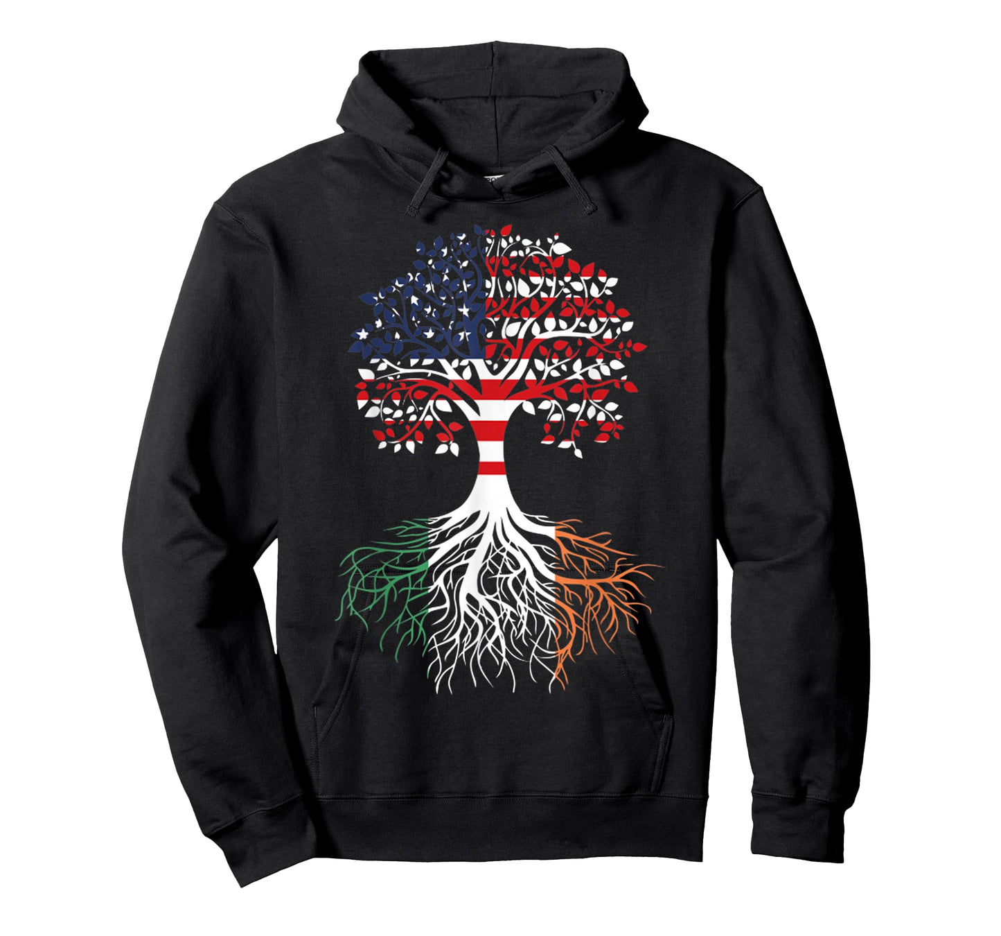 Irish Roots American Grown Tree Flag T-Shirt