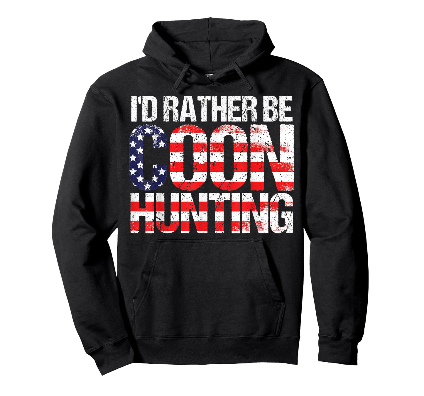 Coon Hunting Shirt American Flag Funny Raccoon Hunting T-Shirt