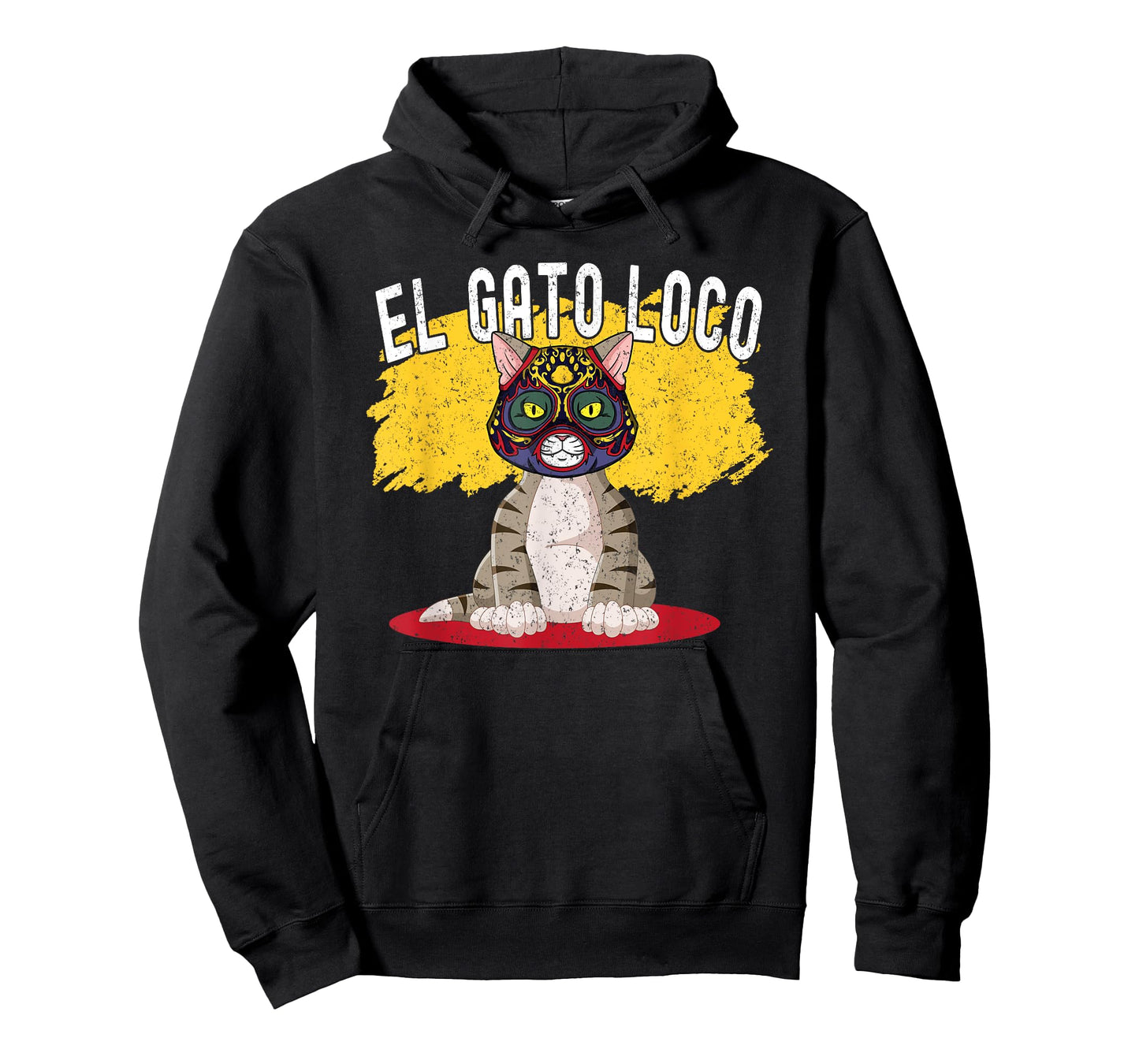 Cat Wrestling El Gato Loco Funny Crazy Mexican Cat Men Women T-Shirt