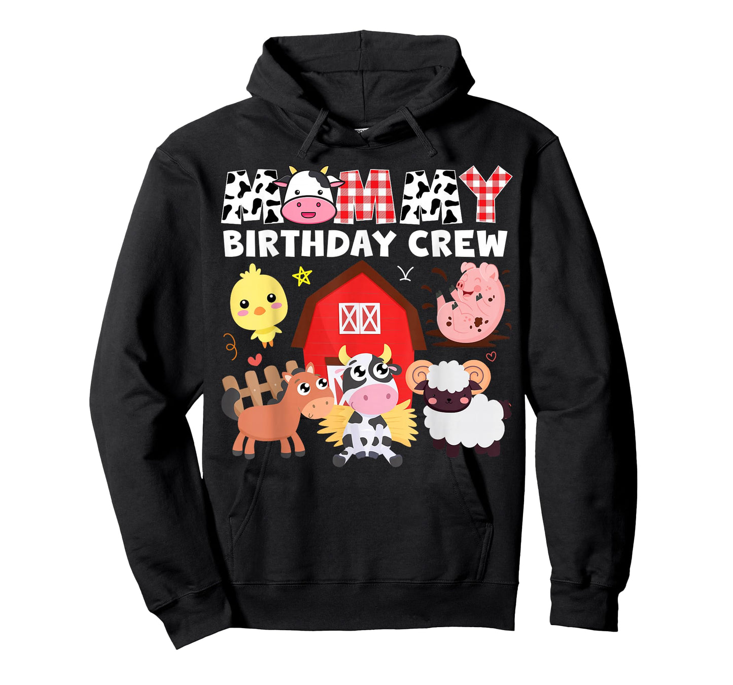 Cow Mommy Birthday Crew Farm Theme Animals Birthday Party T-Shirt