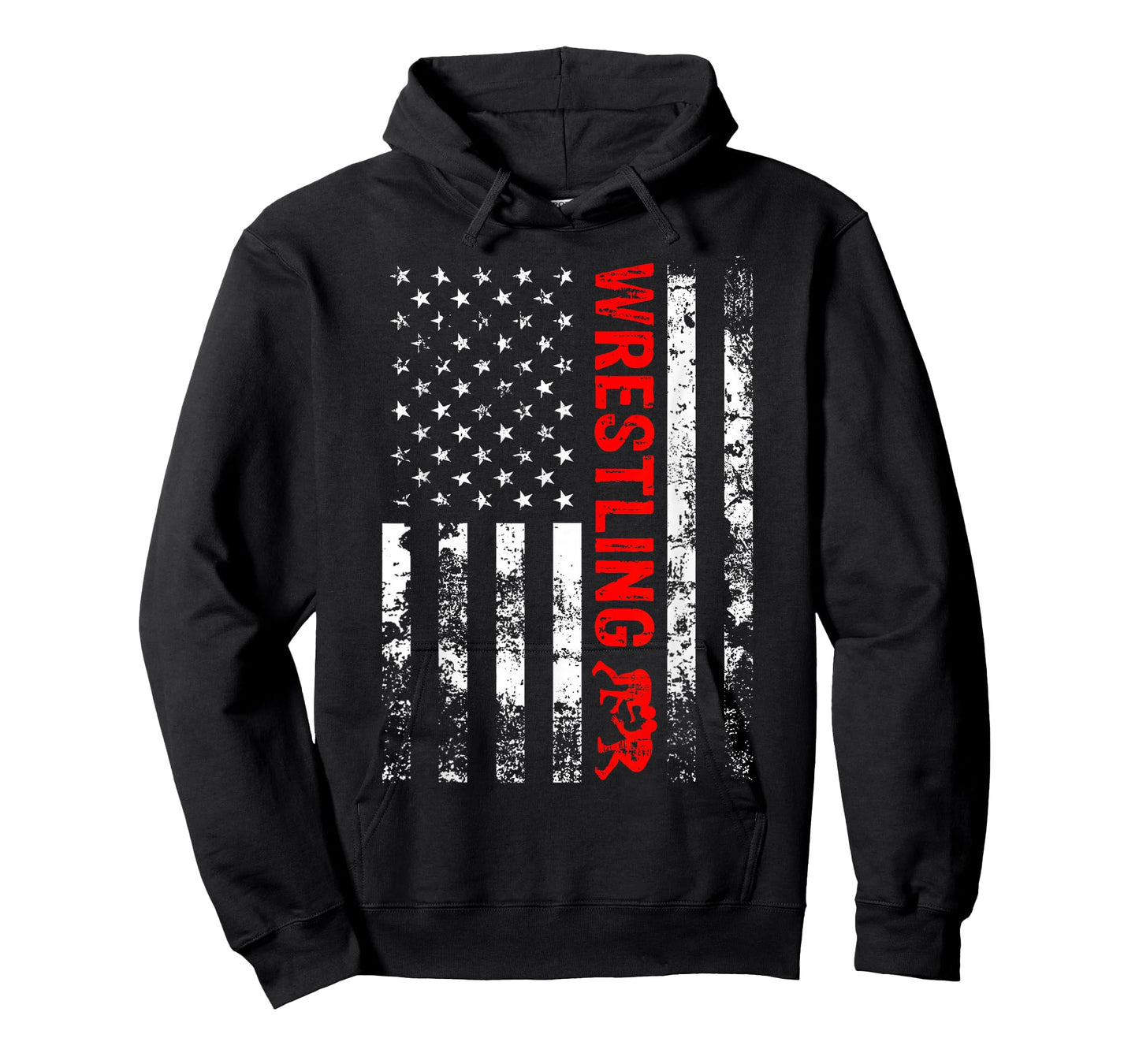 Vintage American Wrestling US Flag Wrestling Wrestler Mens T-Shirt