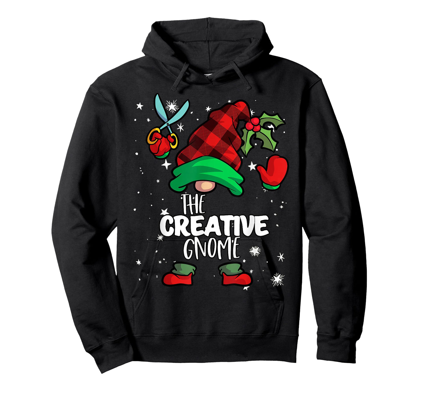 Creative Gnome Red Buffalo Plaid Matching Family Christmas T-Shirt