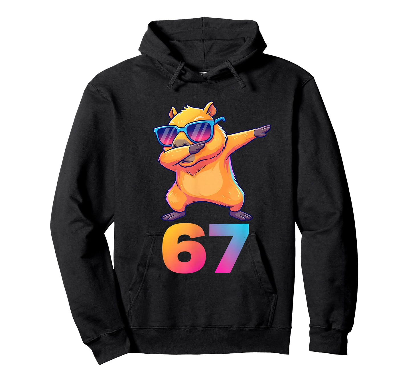 67 Capybara Six Seven Meme Animal Cool Capybara Dabbing Kids T-Shirt