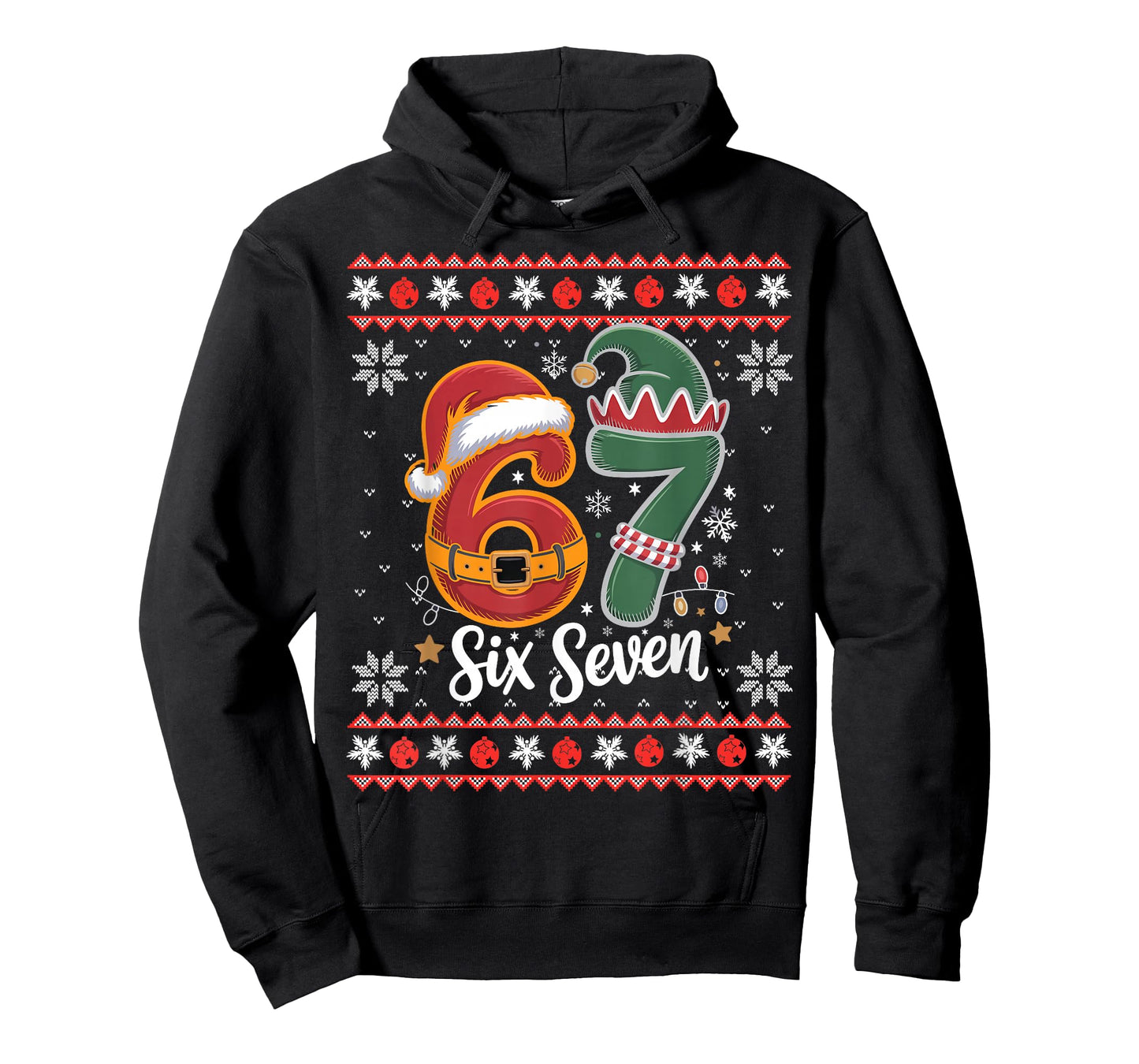 Six Seven Christmas 6 7 Ugly Christmas Sweater Boys Men Kids T-Shirt