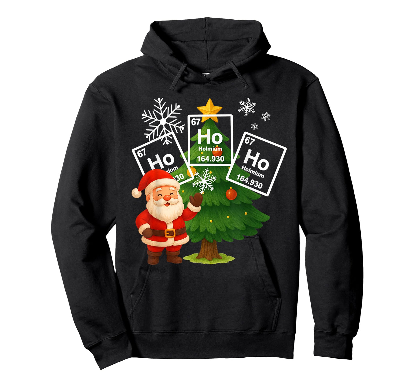 Santa Ho Ho Ho Holmium Chemistry Element 67 Periodic Table T-Shirt
