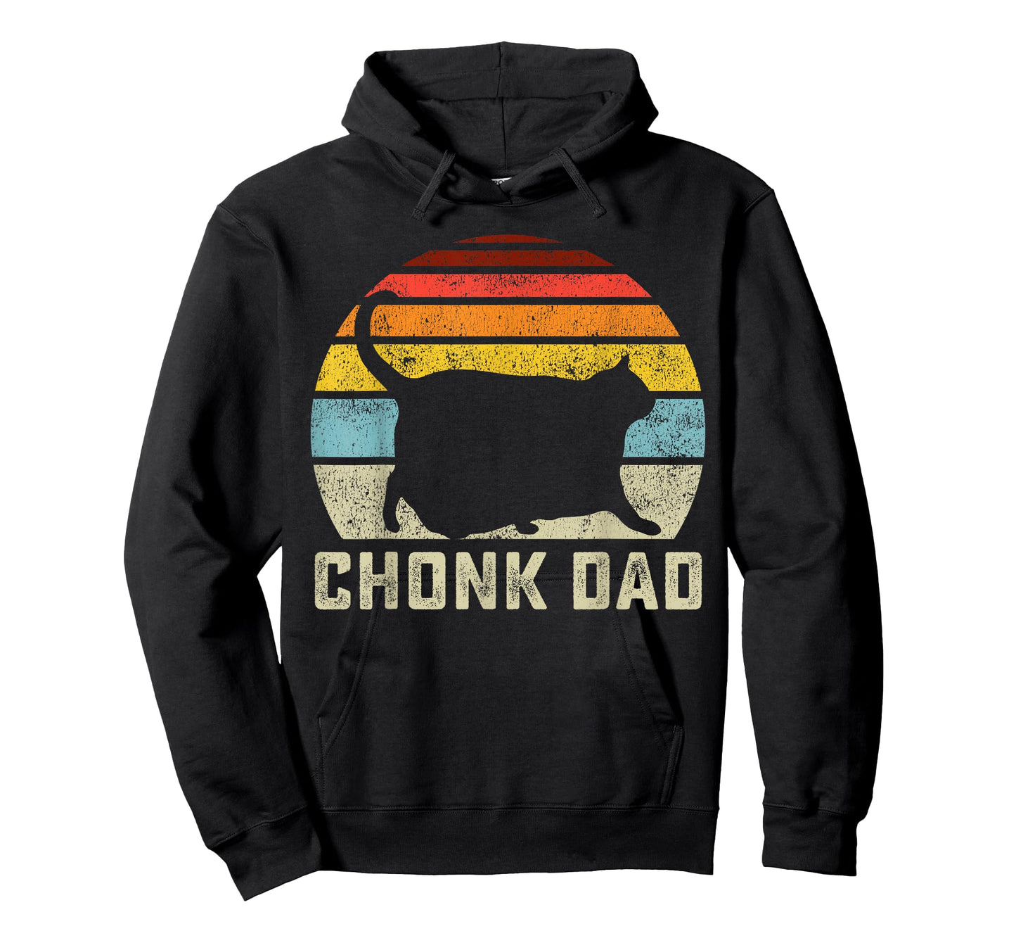 Chonk Cat Dad Scale Meme Funny Retro Style Daddy Cats Memes T-Shirt