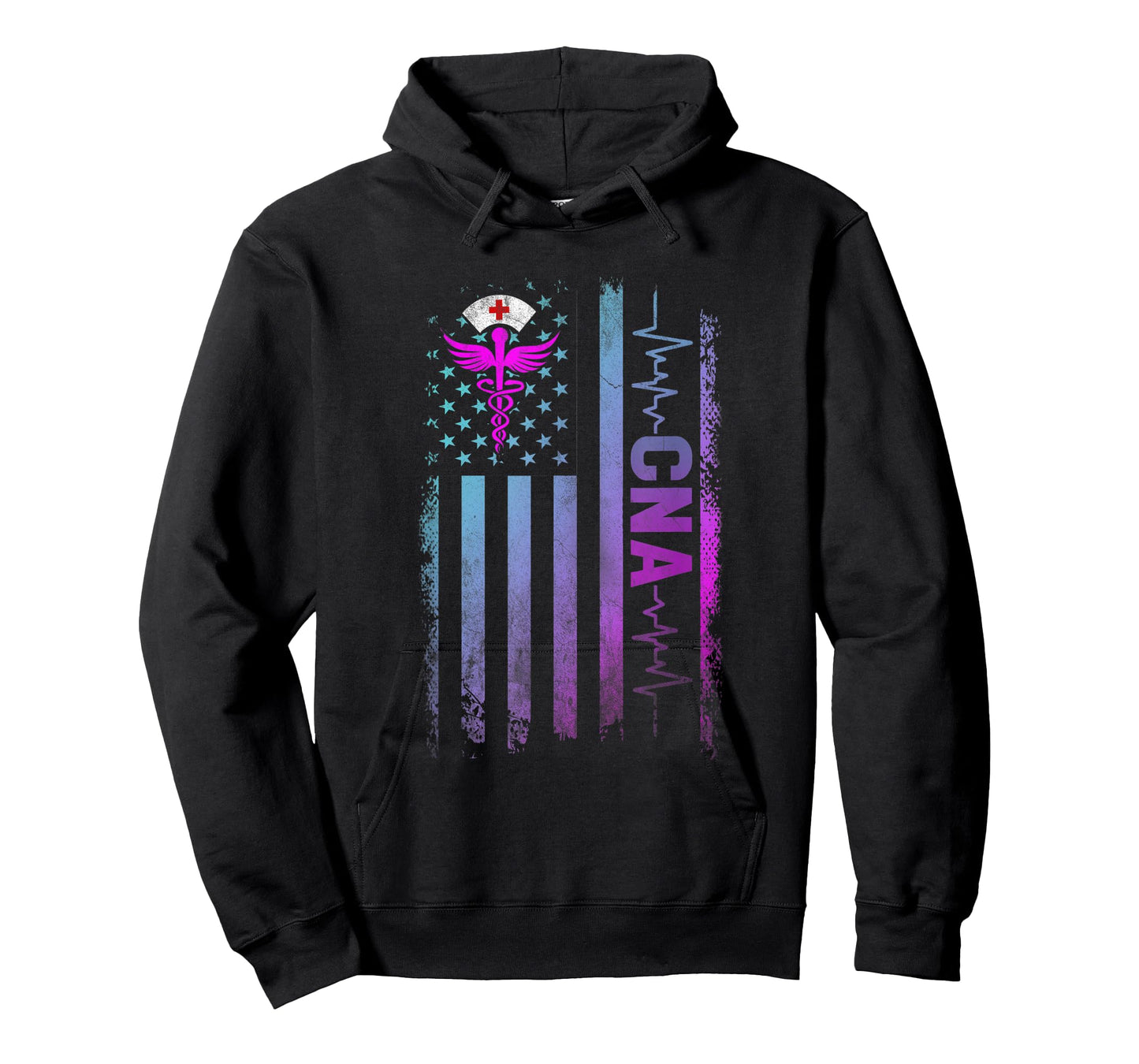 CNA Job Certified Nursing Assistant USA Flag Women Men T-Shirt