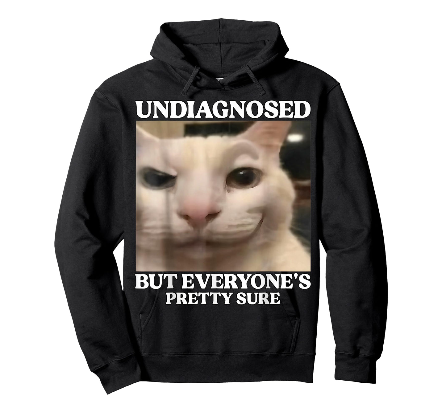 Undiagnosed But Everyone's Pretty Sure Funny Silly Cat Meme T-Shirt