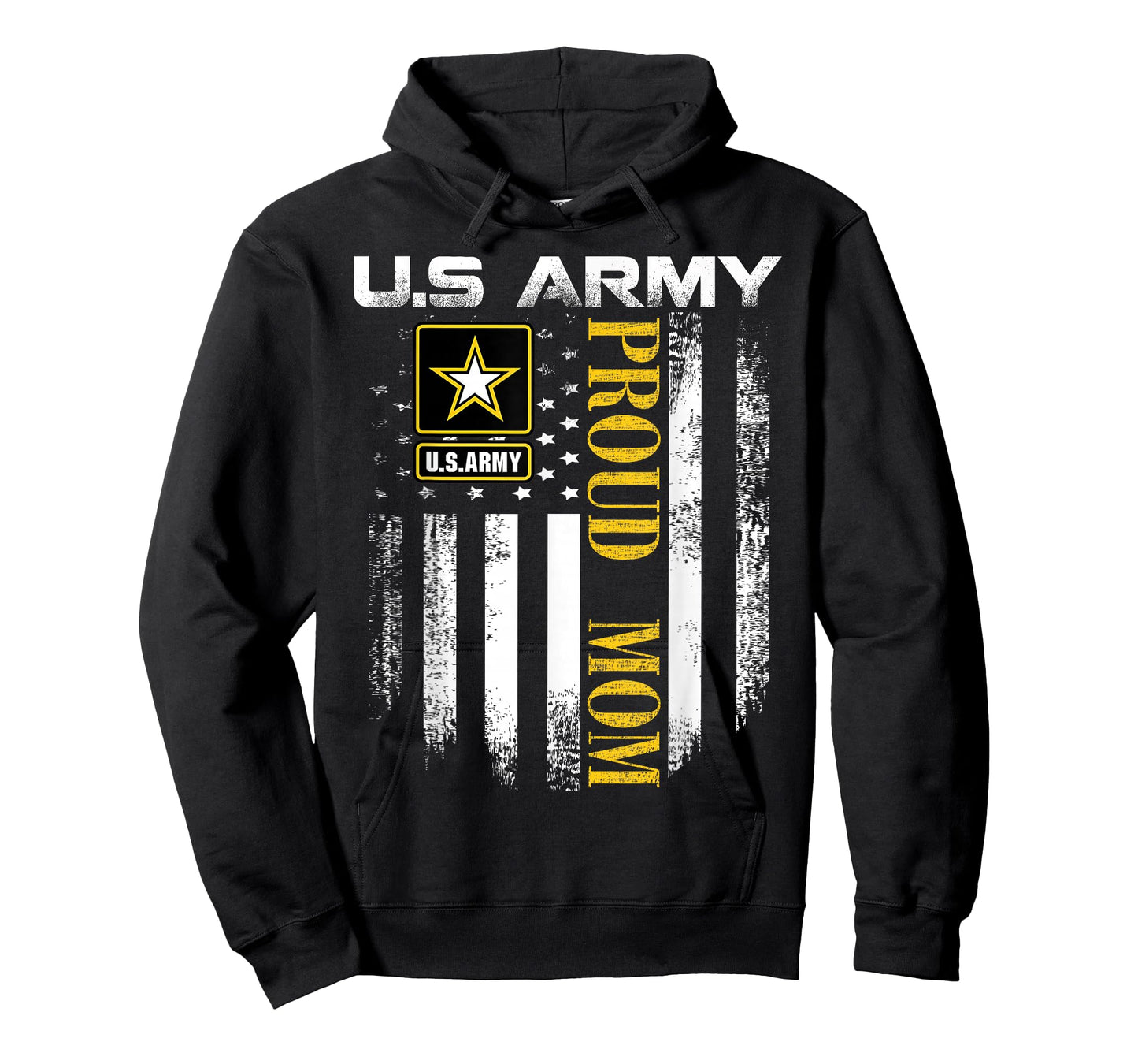 Vintage U.S. Army Proud Mom with American Flag Gift T-Shirt