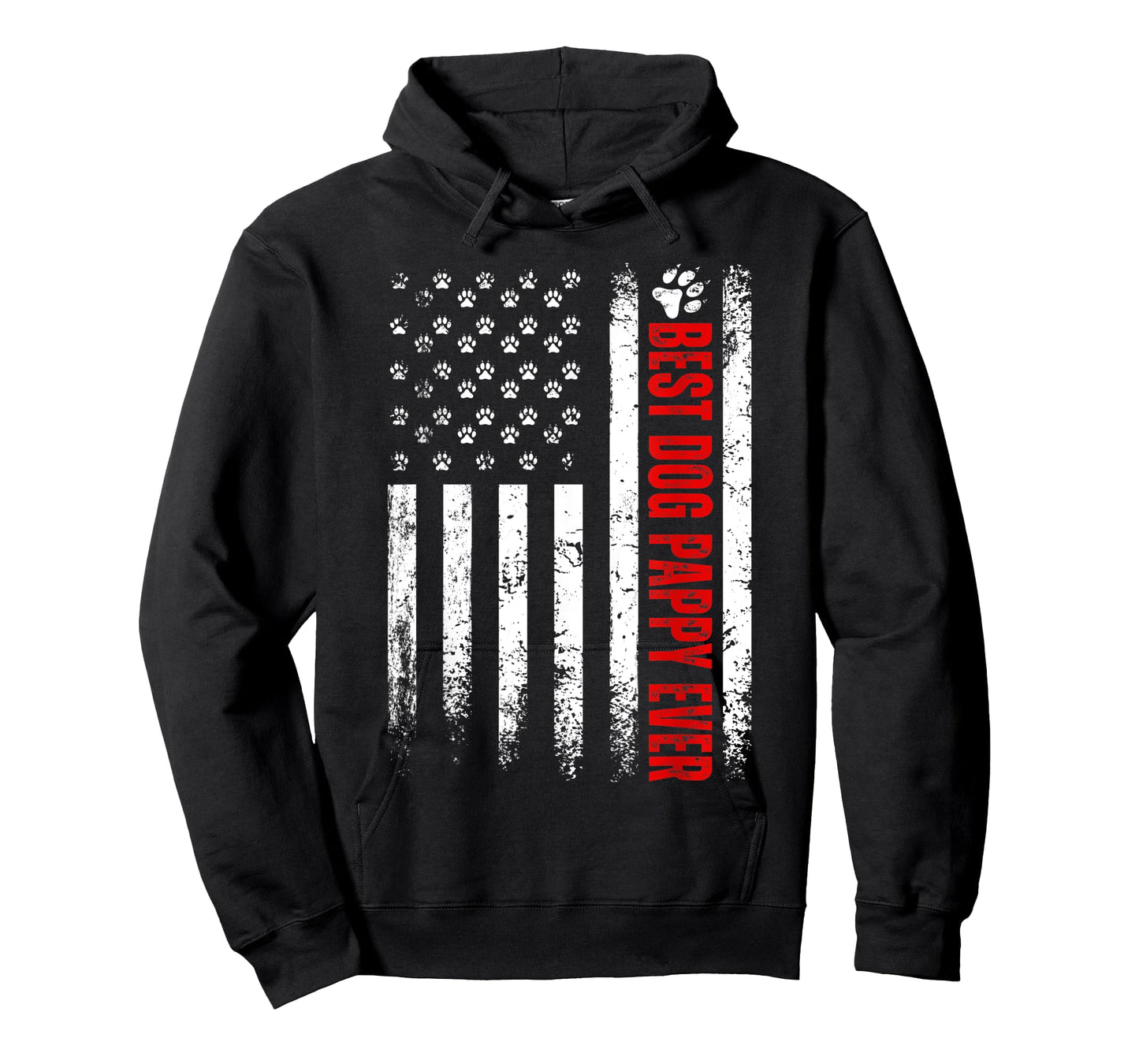 Mens Best Dog Pappy Ever American Flag Family Father's Day T-Shirt