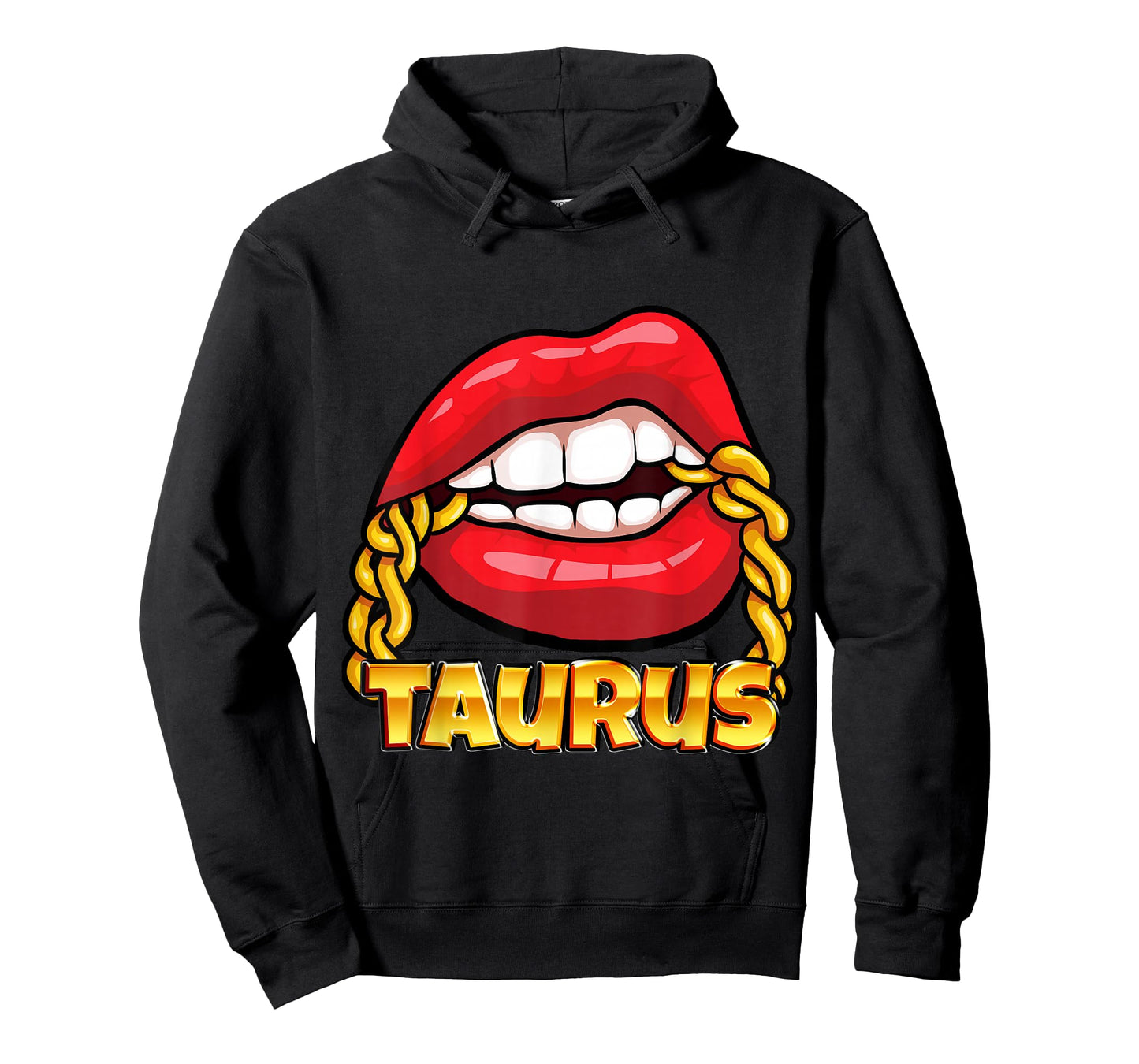 Juicy Lips Gold Chain Taurus Zodiac Sign T-Shirt
