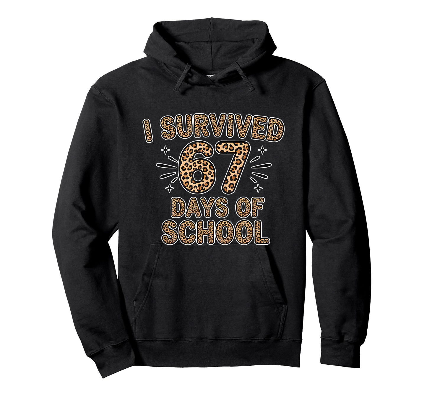 I Survived 67 Days of School Leopard Fun 6 7 Meme Students T-Shirt