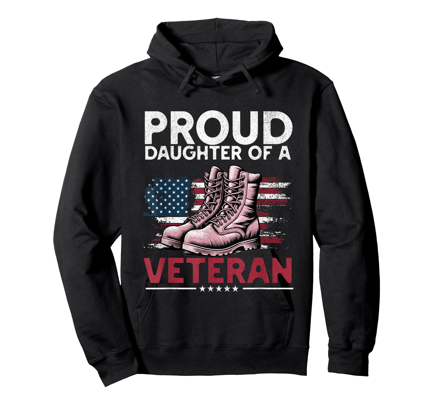 Proud Daughter of a Veteran, American Flag T-Shirt