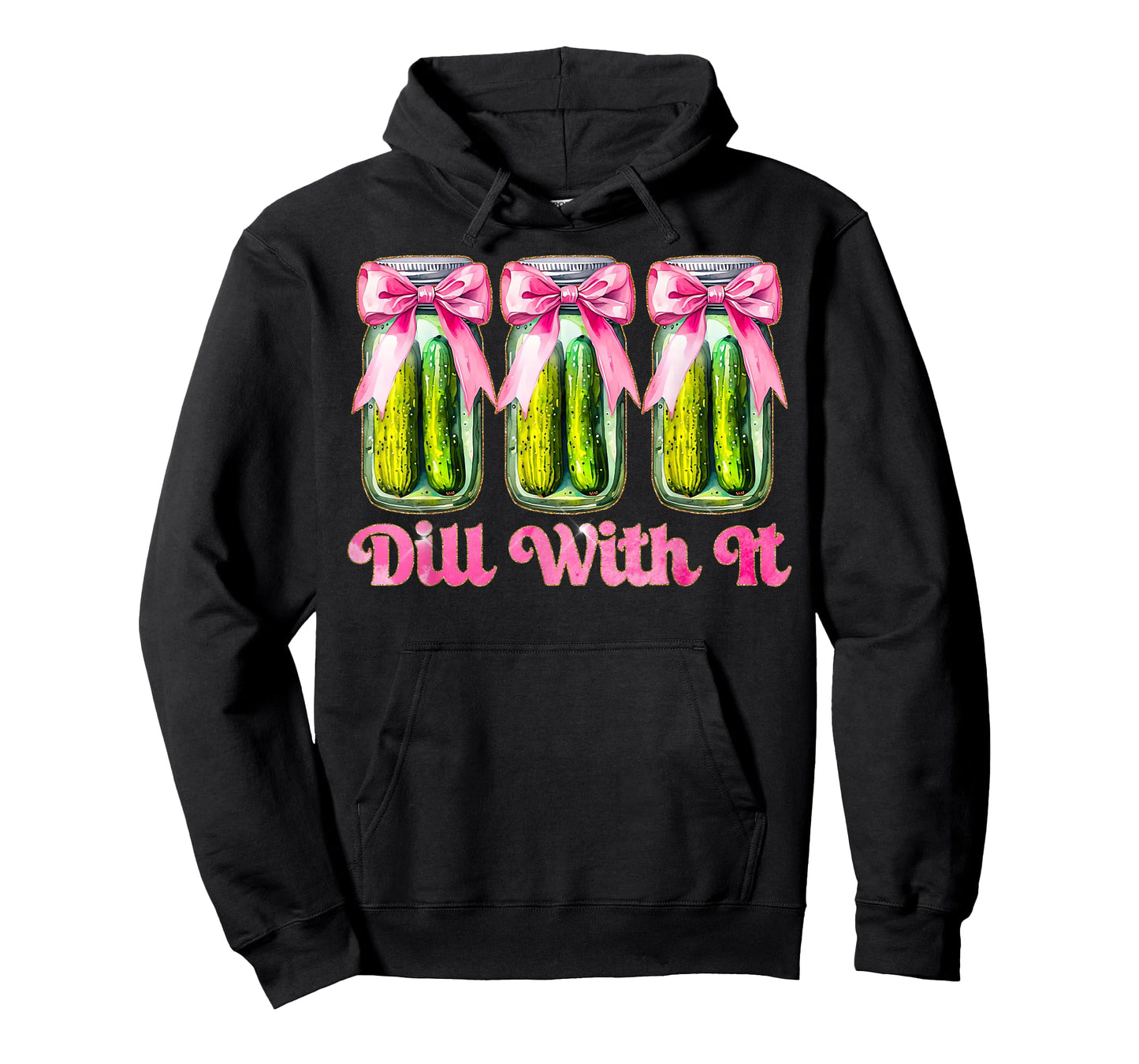 Cute Just Dill With It Coquette Bow Canned Pickle Women Girl T-Shirt