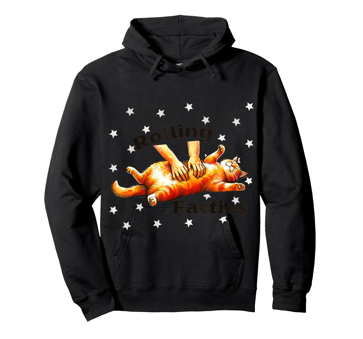 Funny Fat Orange Cat Rolling Fatties Tabby Cat Lover Design T-Shirt