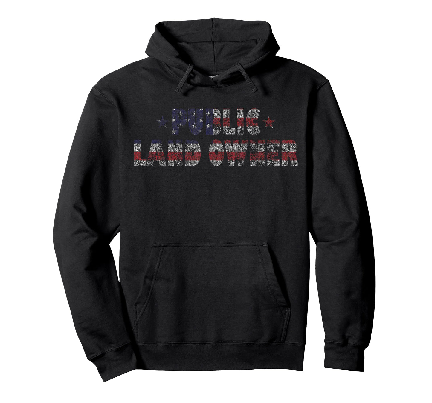 Public Land Owner Patriotic American Flag Distressed T-Shirt T-Shirt
