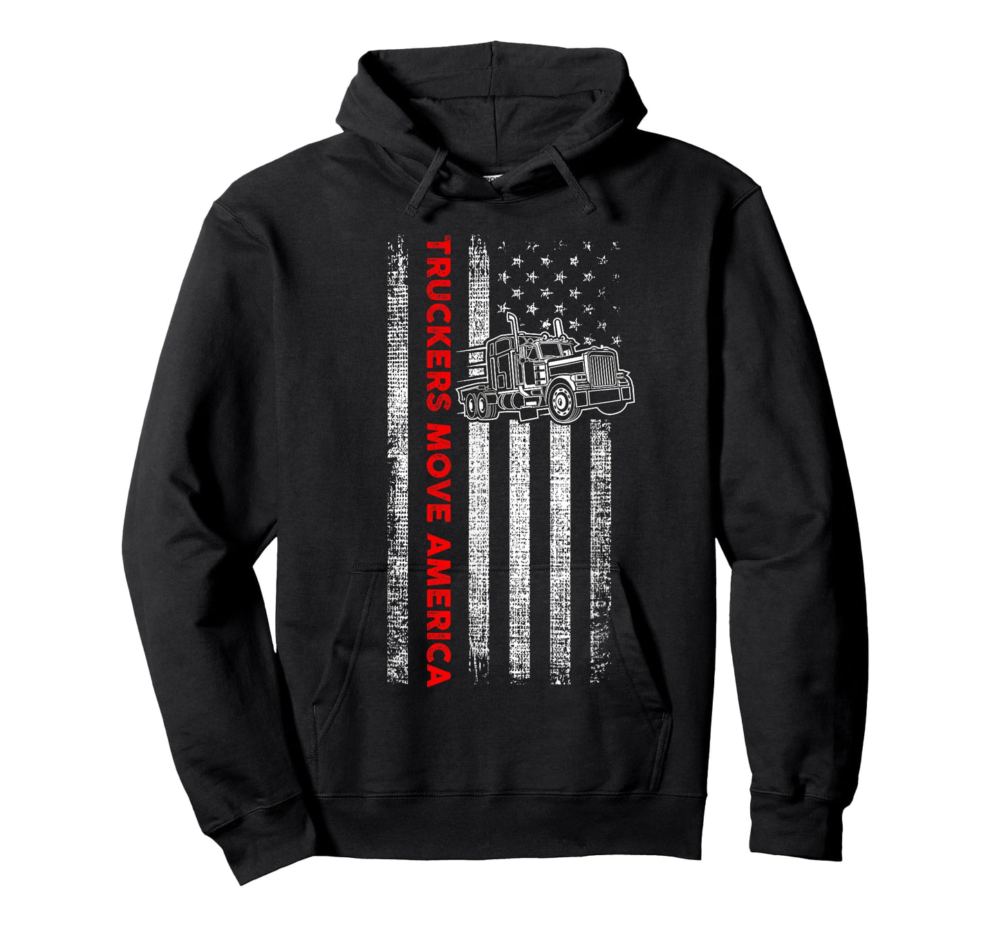 Truckers Move America - Patriotic Trucker - American Flag T-Shirt