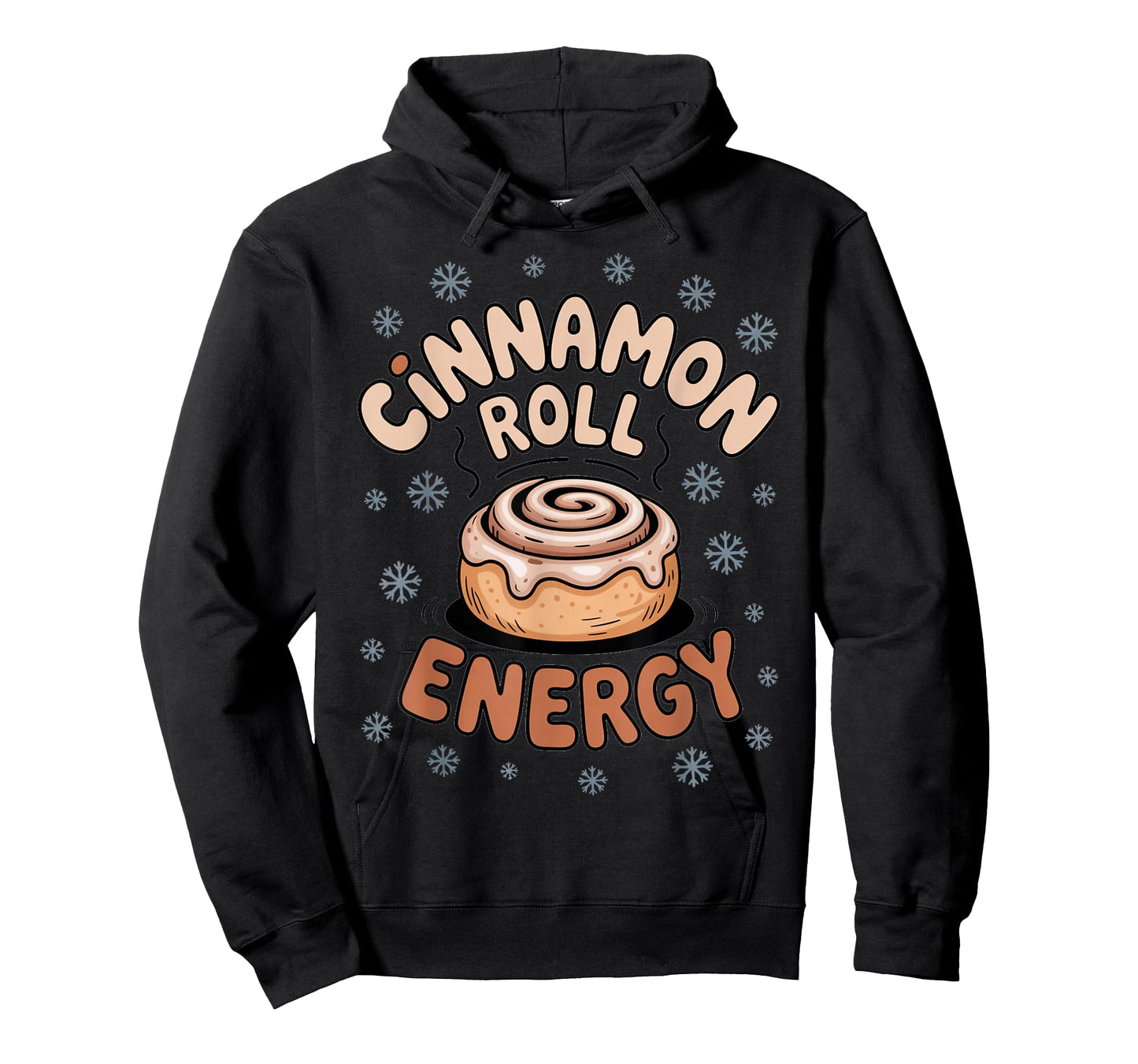 Cinnamon Roll Energy Winter Snowflakes Christmas Morning T-Shirt