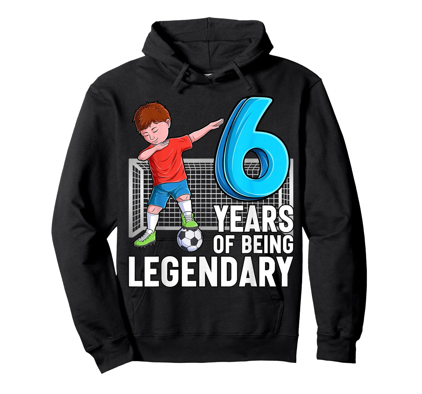 6 Years of Being Legendary Cool Soccer Boy 6th Birthday Kids T-Shirt