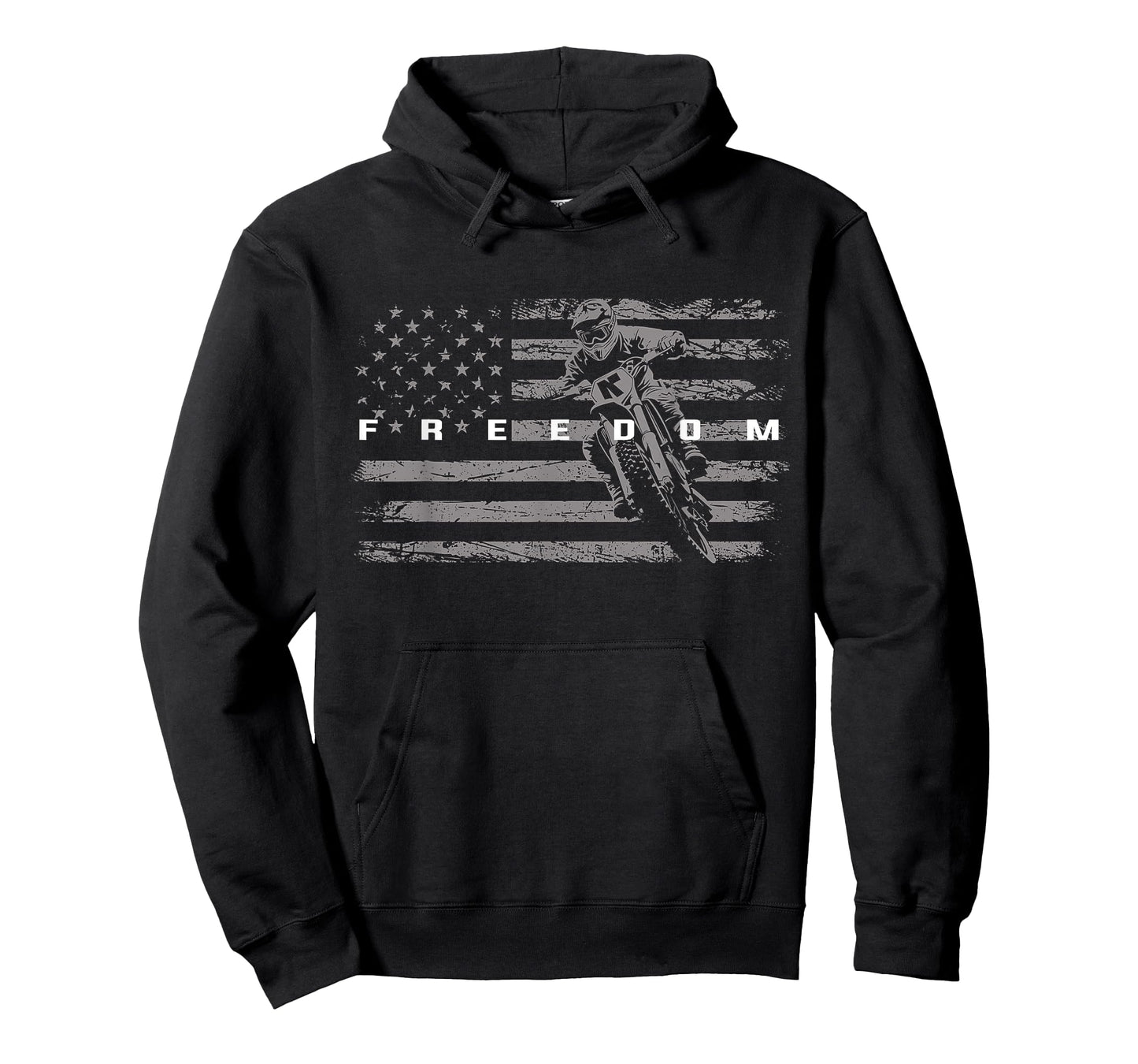 Motocross Freedom Dirt Bike American Flag Design 4th of July T-Shirt