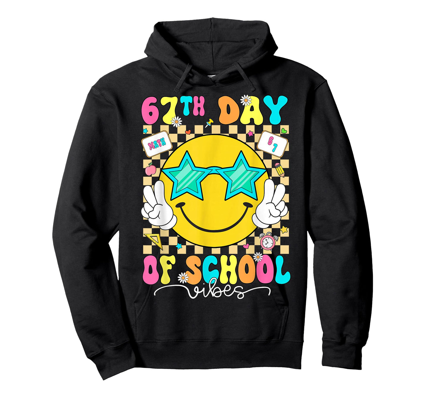67 Days of School Happy 67th of School Vibes Kids Boys Girls T-Shirt