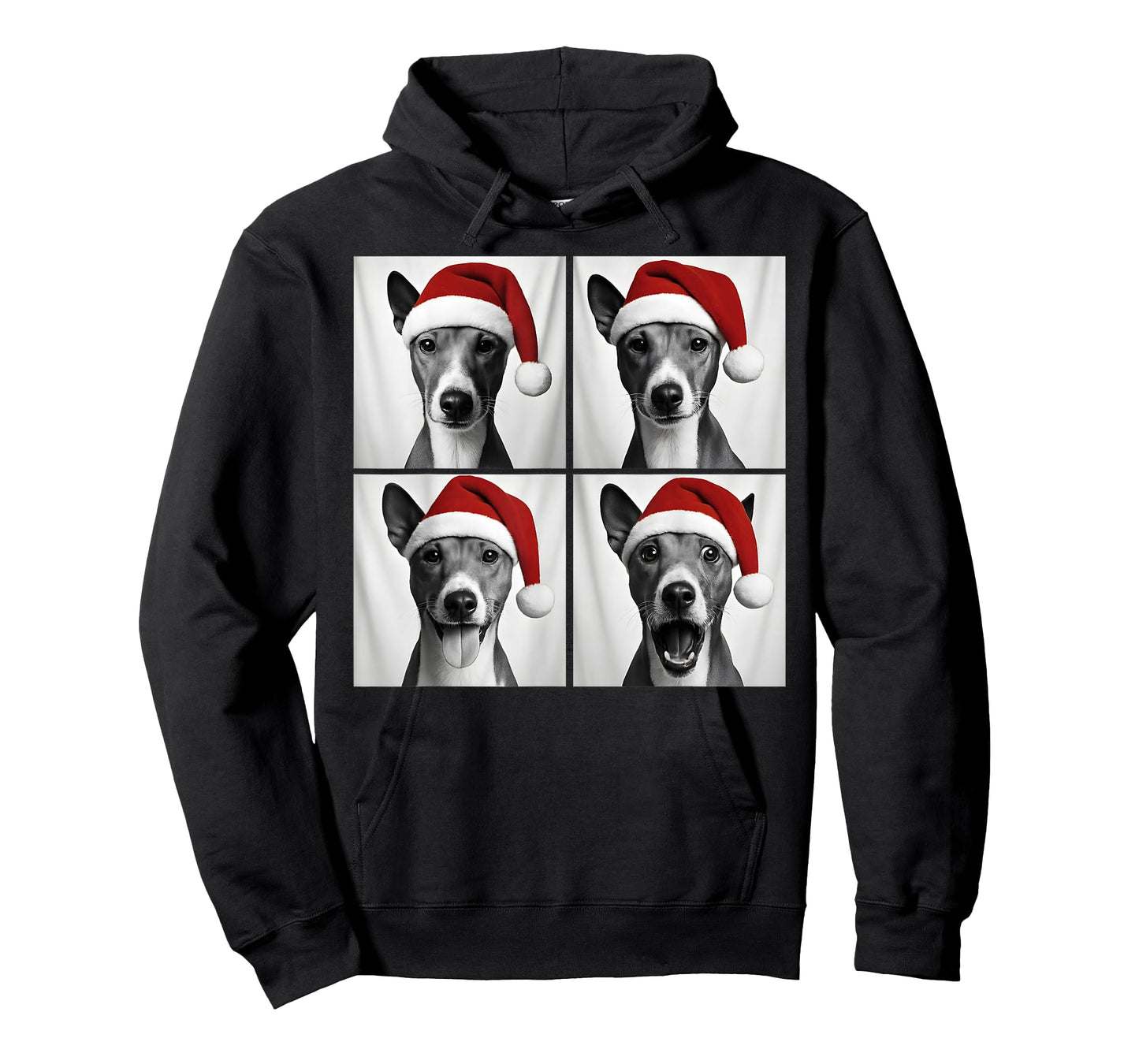 Funny Christmas Basenji Santa Dog Lover Photo Booth T-Shirt
