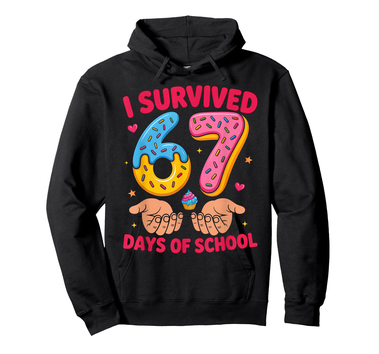 I Survived 67 Days of School Teacher Kids Funny 6 7 Number T-Shirt
