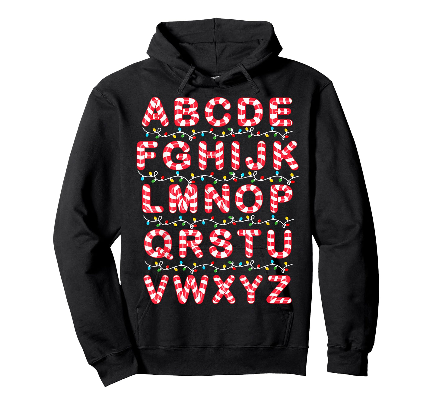 Christmas Alphabet Candy Cane Pre-K Kindergarten Teacher T-Shirt